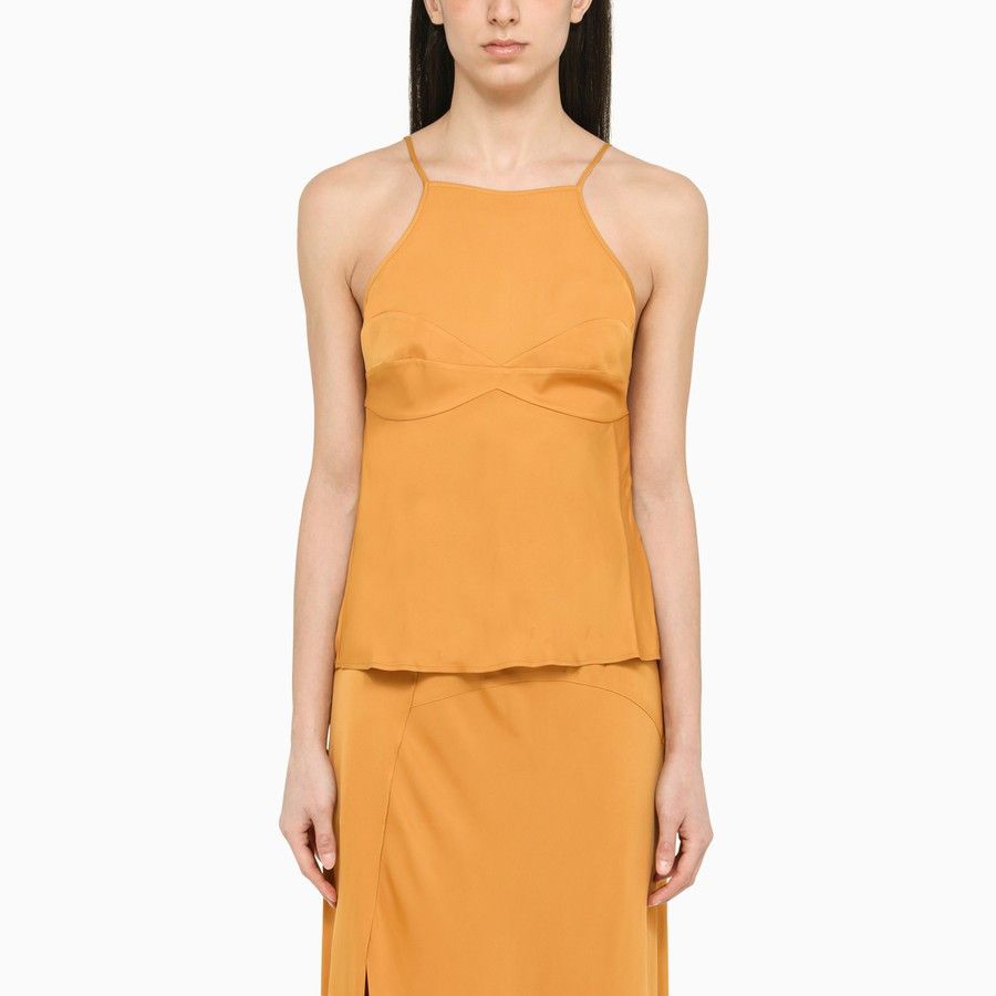Calvin Klein o1d2blof0824 Satin Tank Top in Orange Size XS / US 0-2 / IT 36-38 - 1 Thumbnail