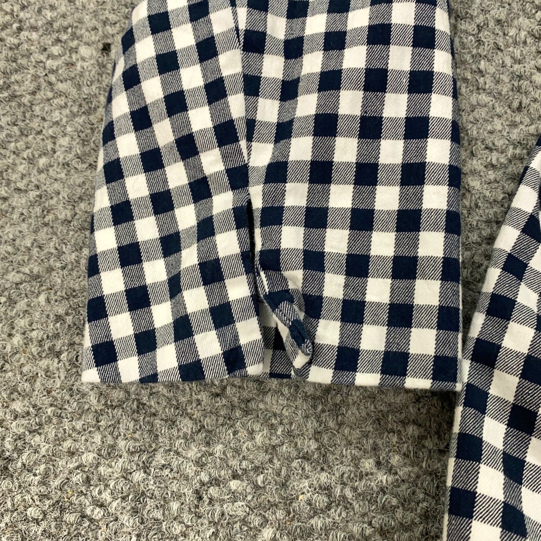 Vintage Tyler Boe Jacket Womens Size 10 Blue White Check Gingham Plaid Lined Stretch Size L / US 10 / IT 46 - 3 Thumbnail