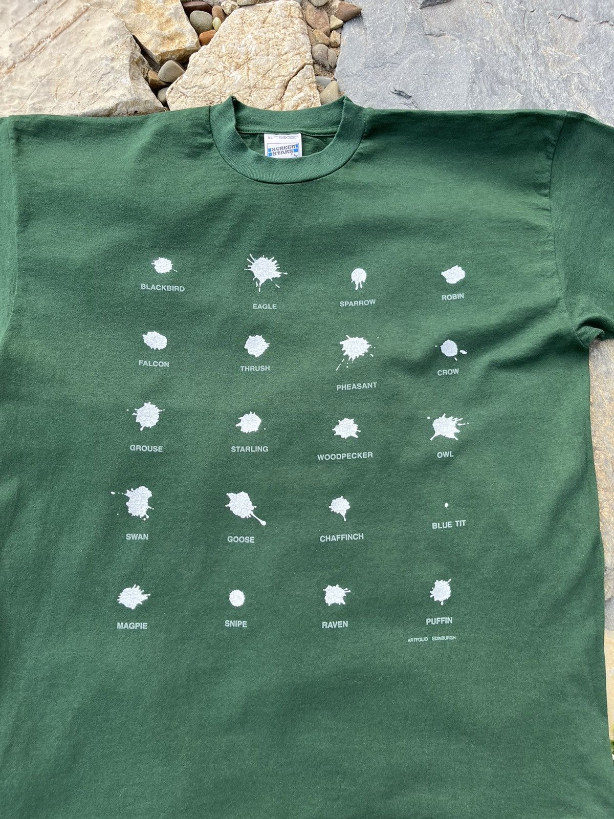 Vintage Vintage fotl screen stars bird poop shit identification tee Size US XL / EU 56 / 4 - 3 Thumbnail