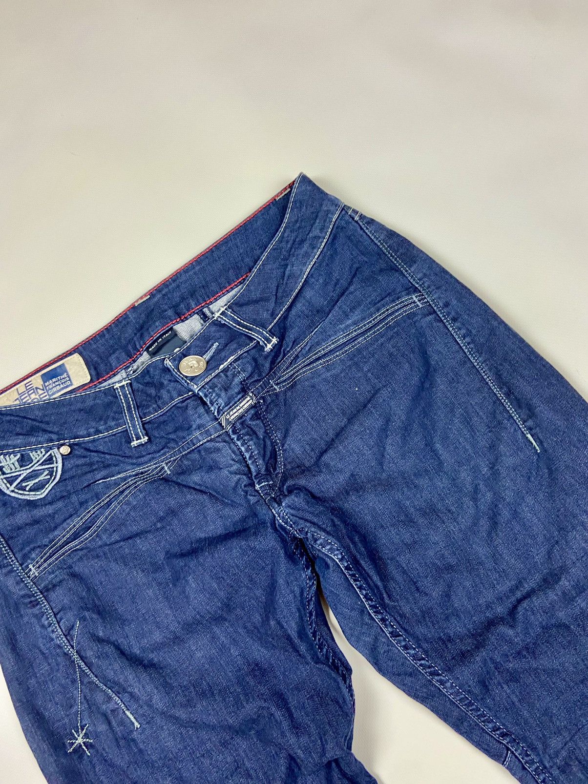Marithe + Francois Girbaud × Vintage Marithe Francois Girbaud Navy Cropped Women Denim JeansSz 28 Size 30" / US 8 / IT 44 - 4 Thumbnail