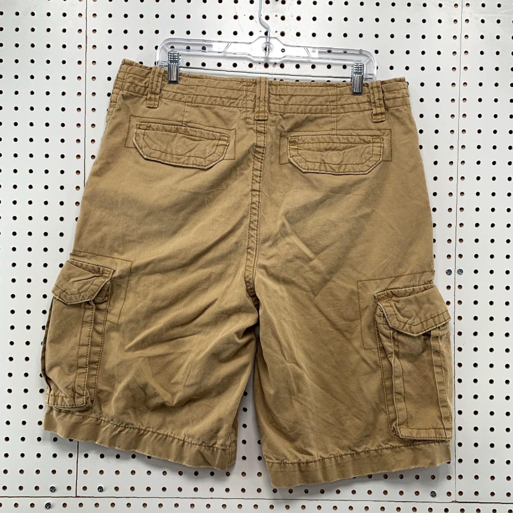 Vintage VINTAGE Aeropostale Military Cargo Shorts Mens 33 Tan Drawstring Relaxed Y2K 35x11 Size US 33 - 2 Thumbnail