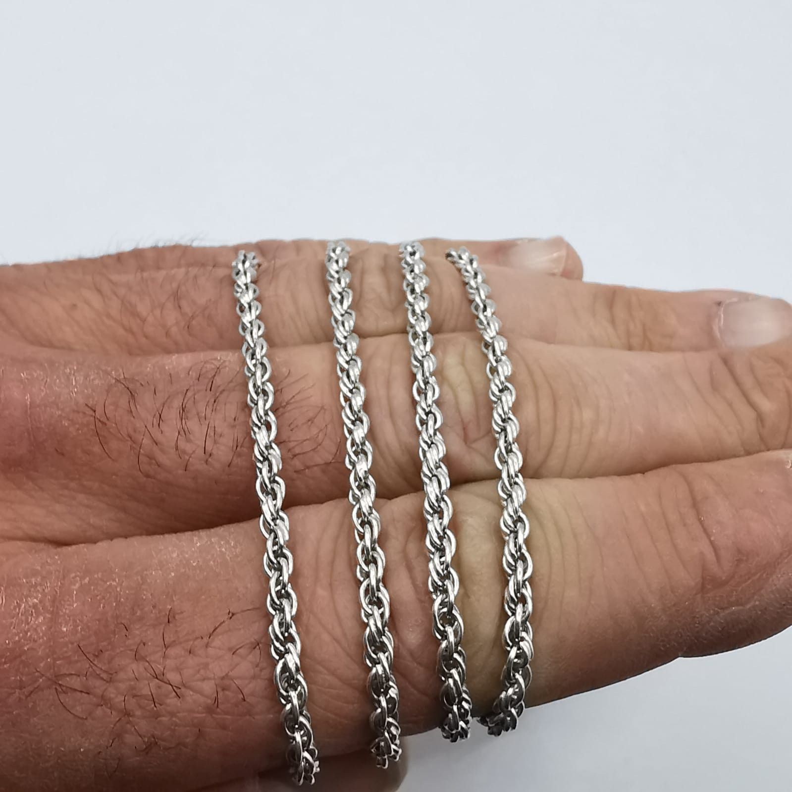 Sterling Silver Vintage Jewelry Chain, 925 Sterling Silver, Signed 13,43g Size ONE SIZE - 6 Thumbnail