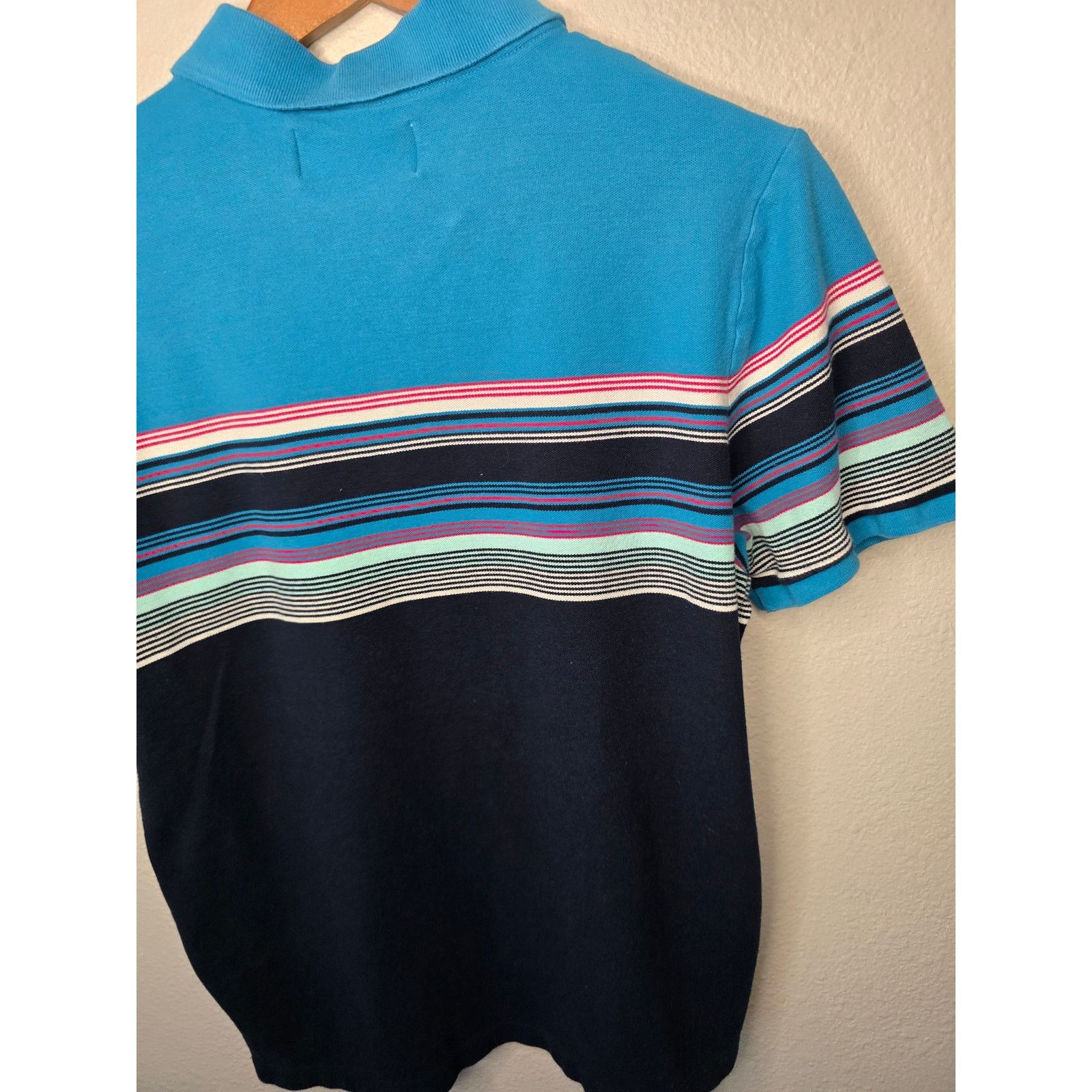 Original Penguin Penguin Polo Youth L Blue Striped Multicolor Collared Shirt Size L / US 10 / IT 46 - 8 Thumbnail