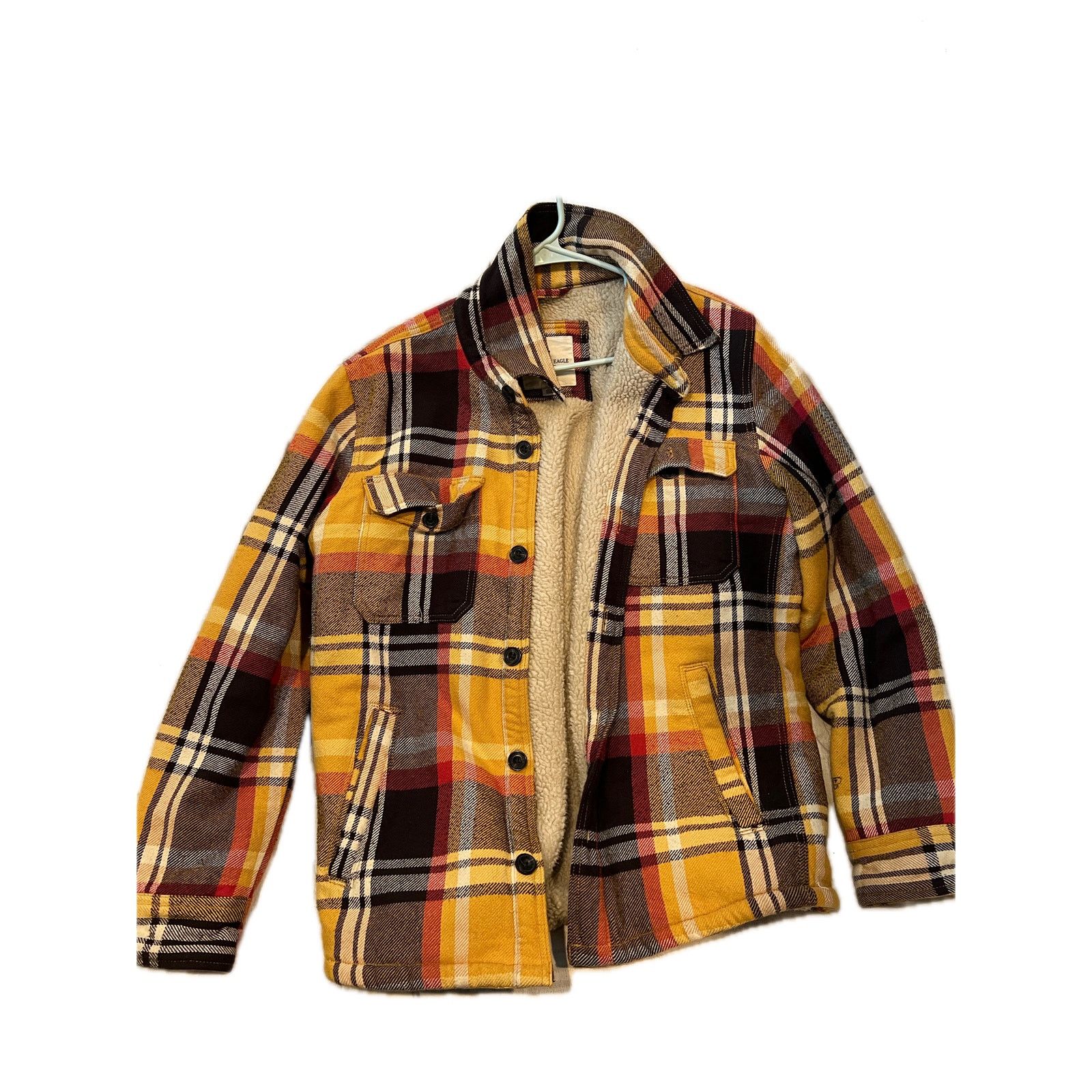 American Eagle Outfitters American Eagle Brown Yellow Insulated Bomber Jacket Mens Med Size US M / EU 48-50 / 2 - 1 Thumbnail