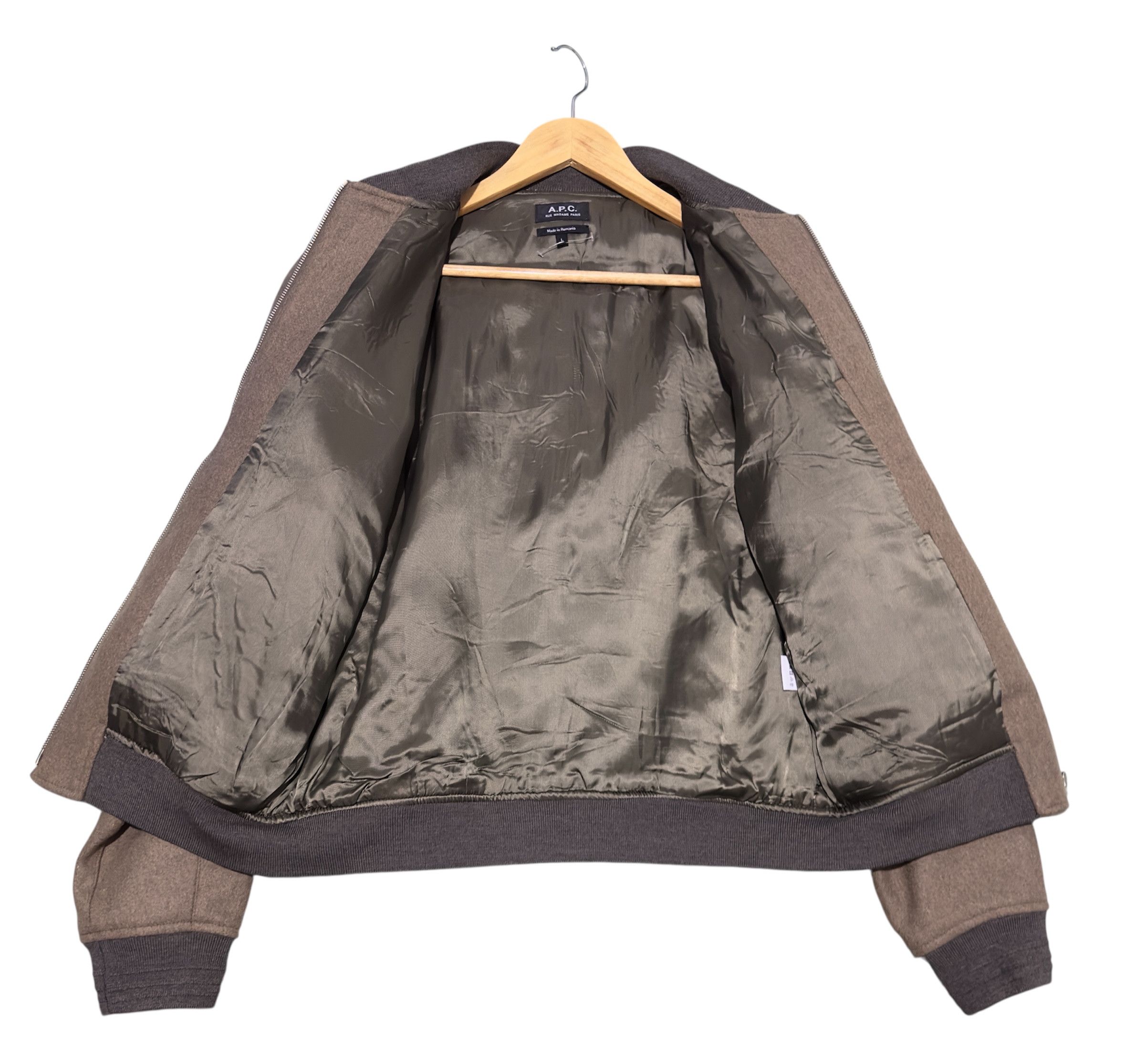 A.P.C. Brown olive wool jacket Size US L / EU 52-54 / 3 - 4 Thumbnail