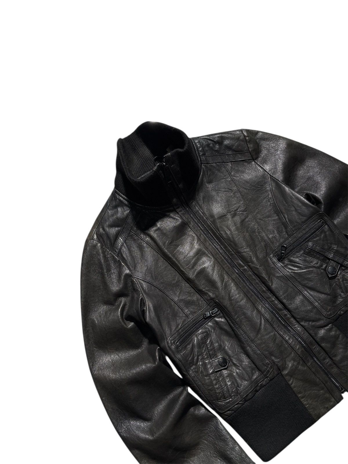 Levi's Vintage Clothing Vintage Levis Leather Jacket Bomber High Neck Size S / US 4 / IT 40 - 4 Thumbnail