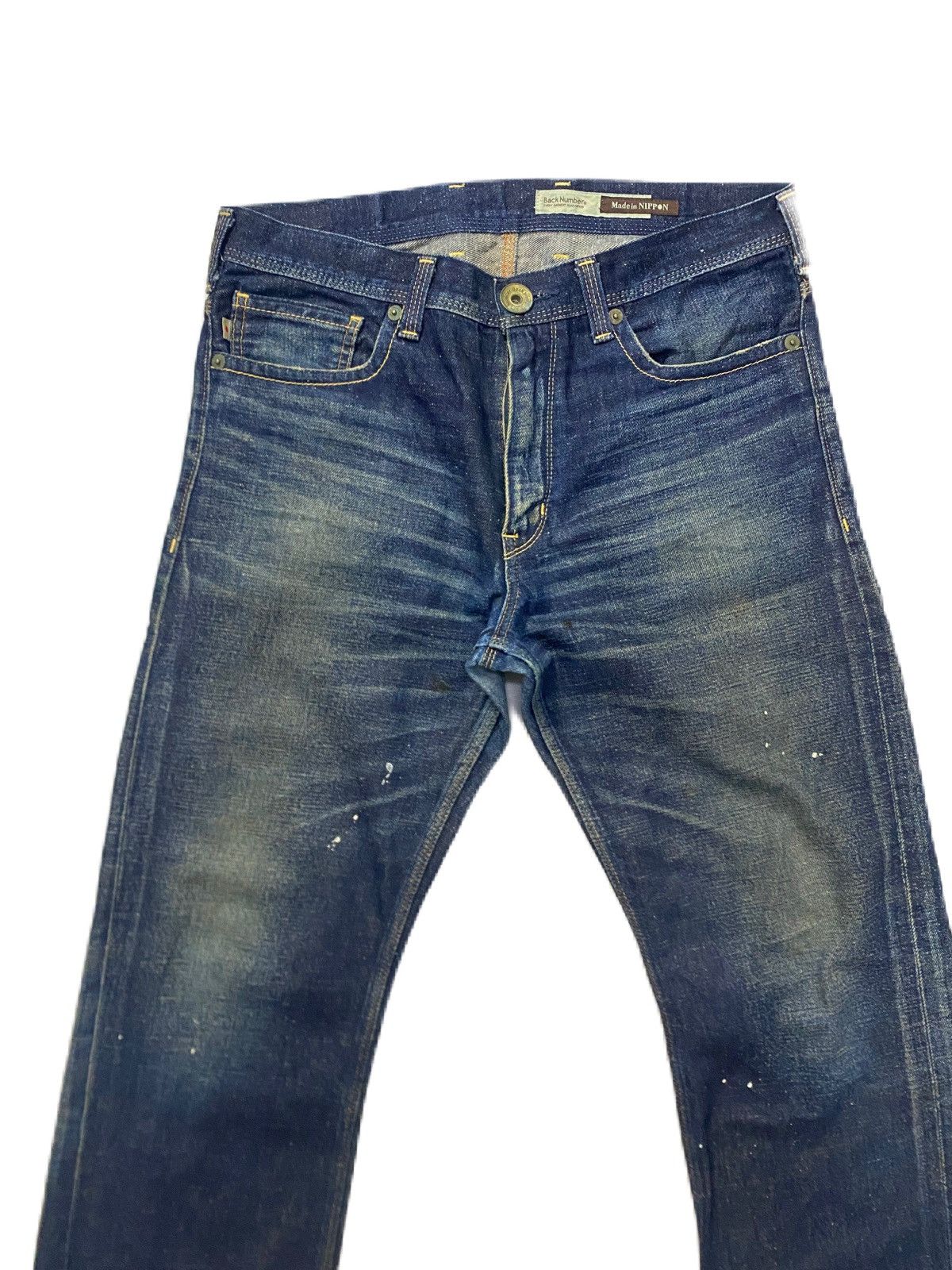 Japanese Brand × Junya Watanabe JAPAN BRAND BACK NUMBER THRASHED DENIM GRUNGE STYLE Size US 33 - 3 Thumbnail