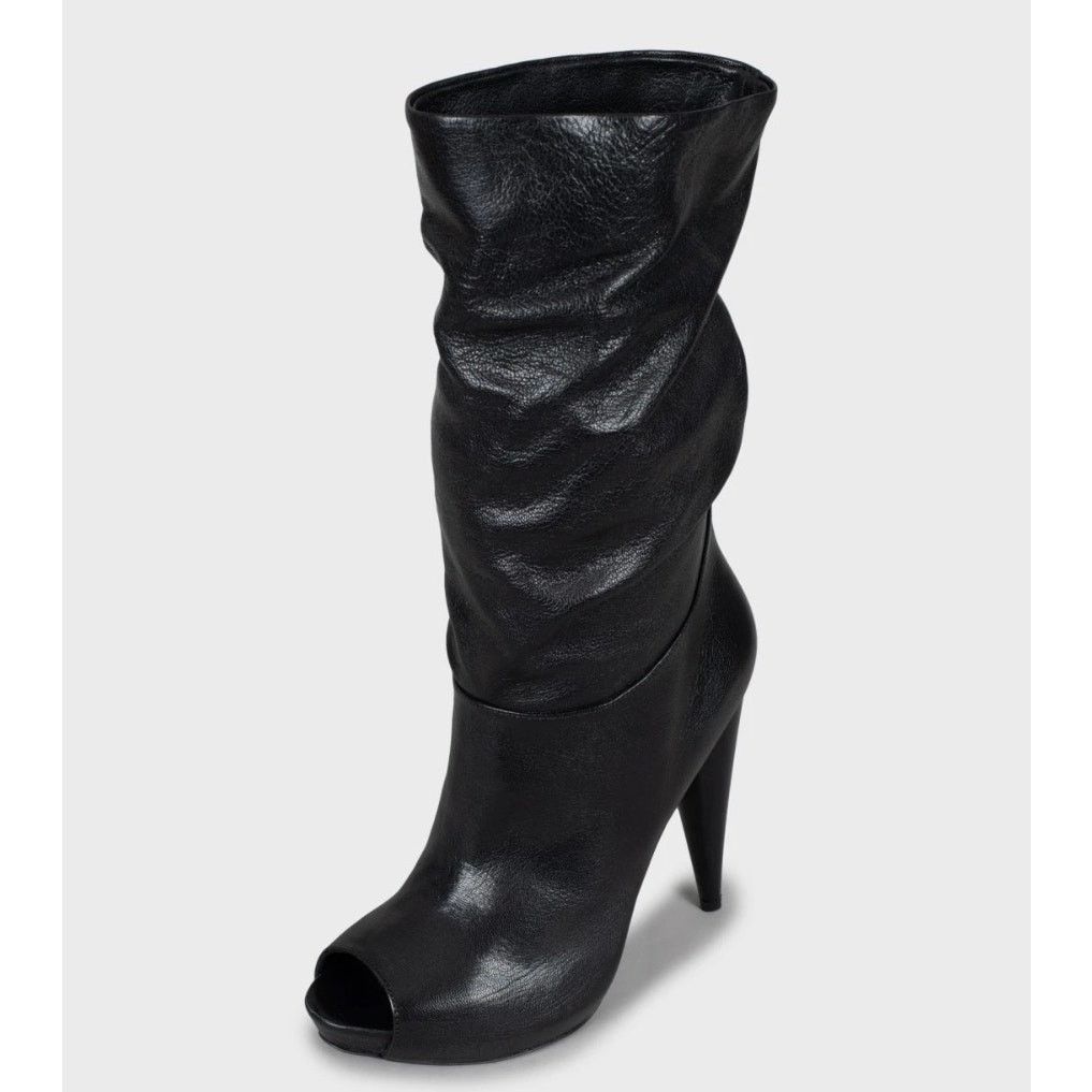 Alexander McQueen NWOB Alexander McQueen Black Leather Open-Toe Boots Sz.37 Size US 7 / IT 37 - 3 Thumbnail