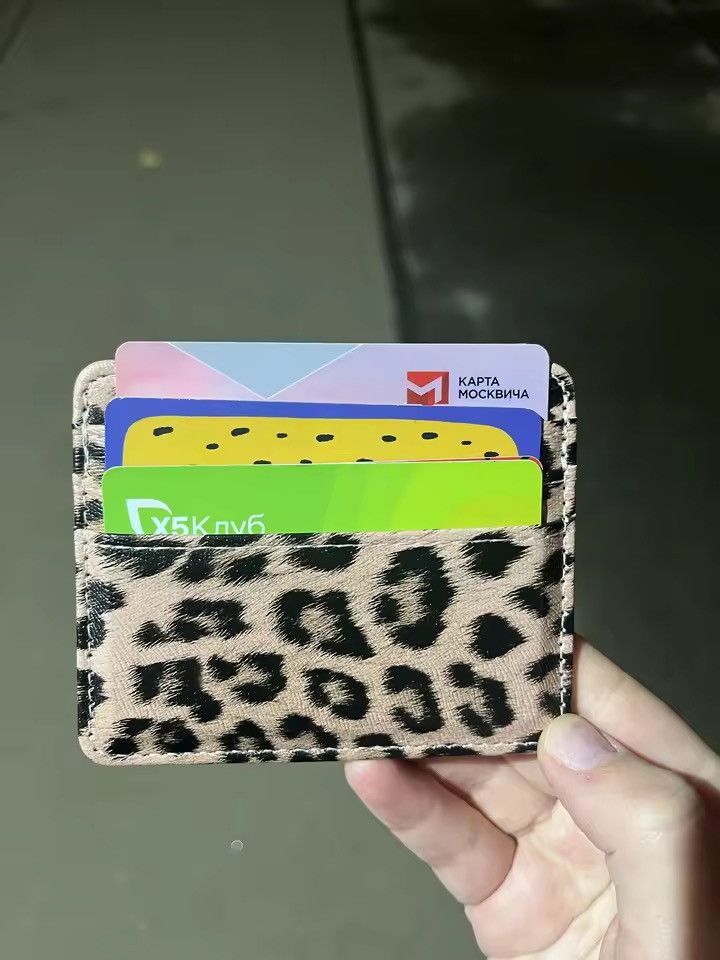 Japanese Brand Y2k cheetah leopard print wallet cardholder Size ONE SIZE - 3 Thumbnail