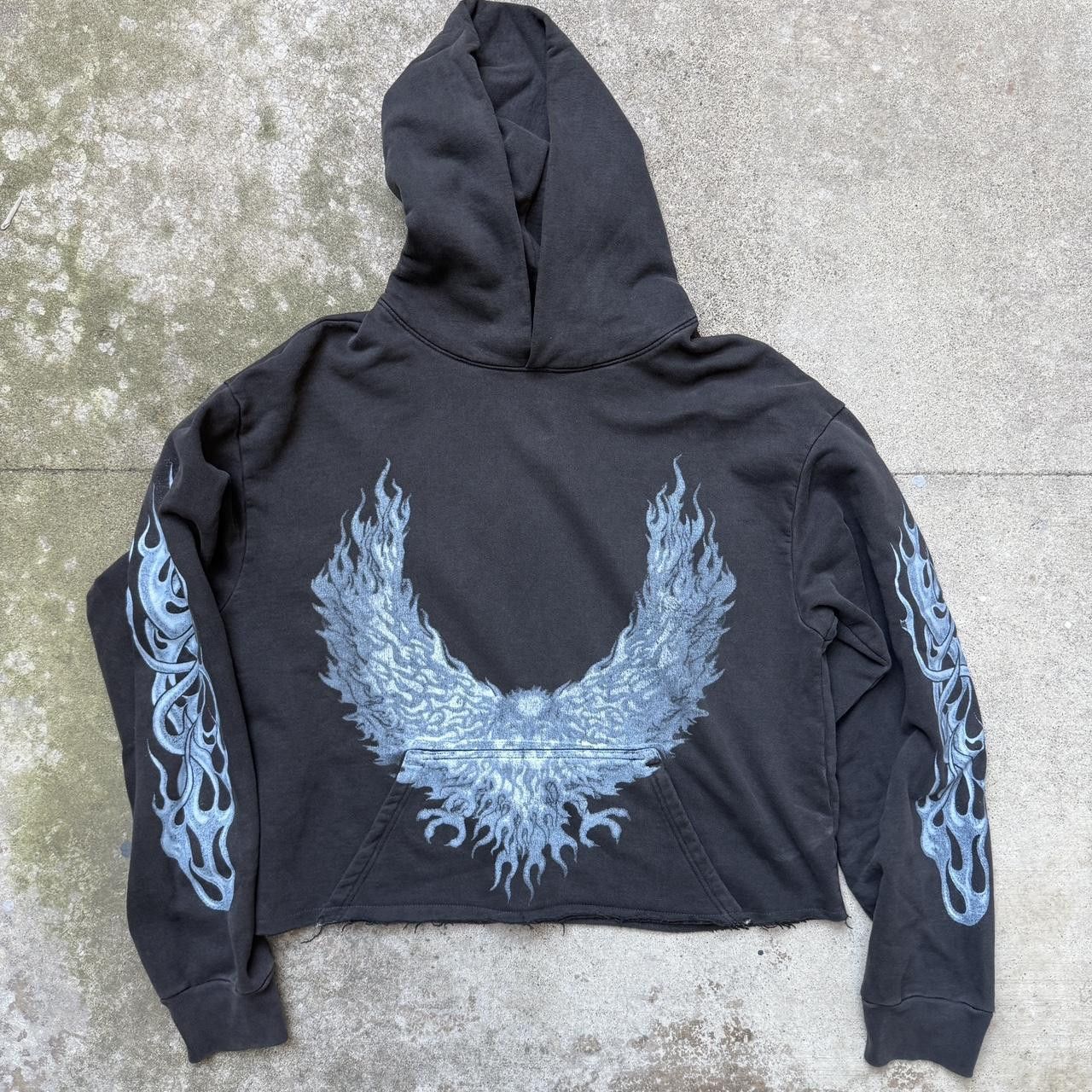 basketcase gallery Basketcase Gallery Moltres Hoodie Cropped Tribal XXL RARE Size US XXL / EU 58 / 5 - 2 Thumbnail