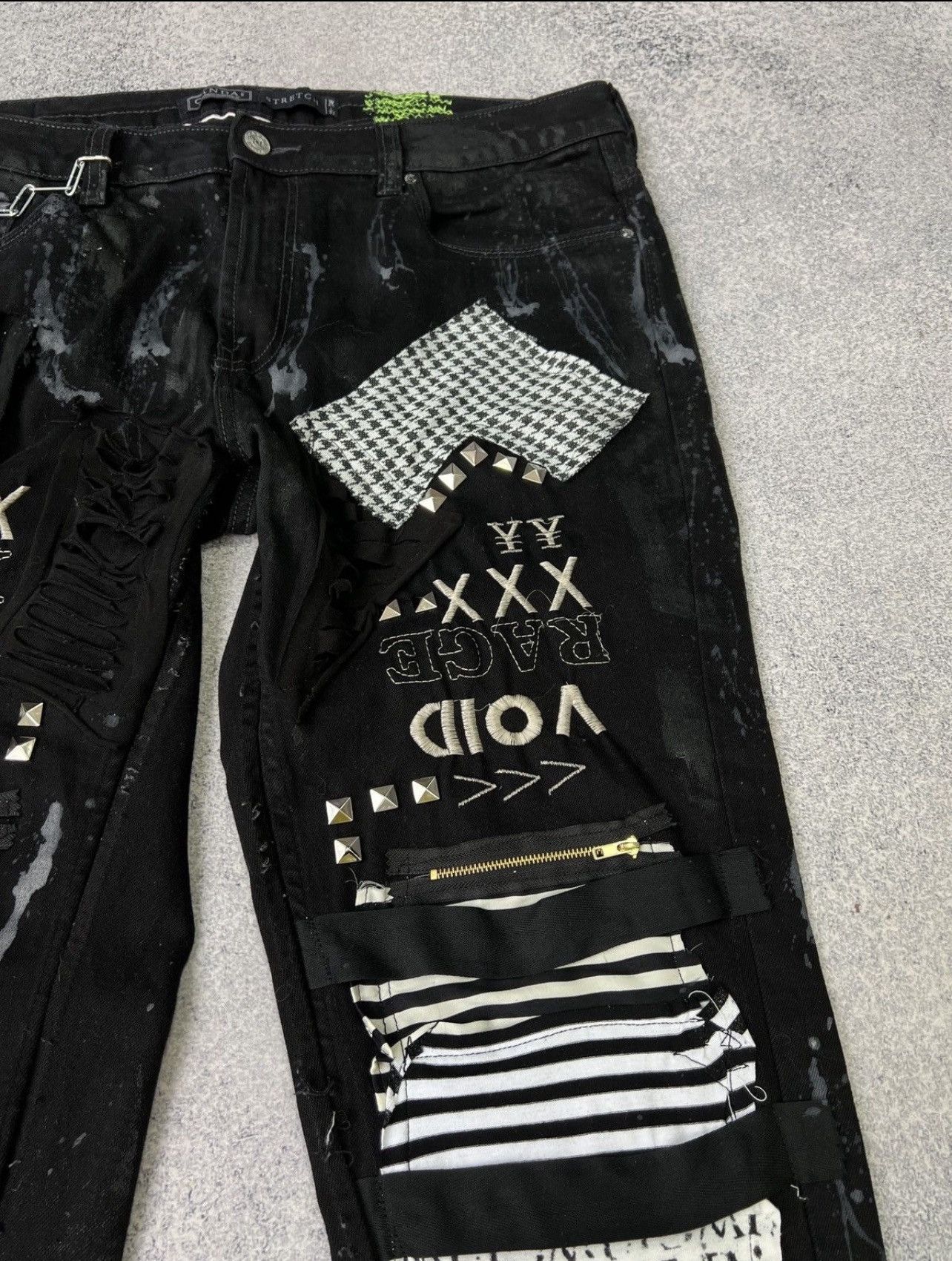Other Vintage punk rock goth emo metal dark ripped crazy jeans Size US 40 / EU 56 - 7 Thumbnail