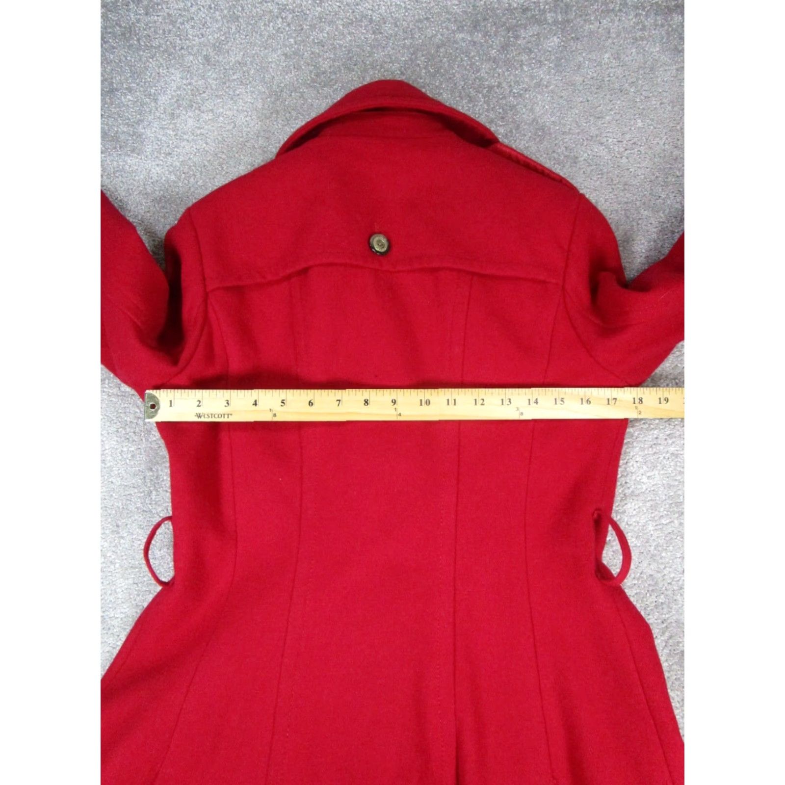 Express Express Trench Coat Womens Medium Red Wool Blend Size M / US 6-8 / IT 42-44 - 6 Thumbnail