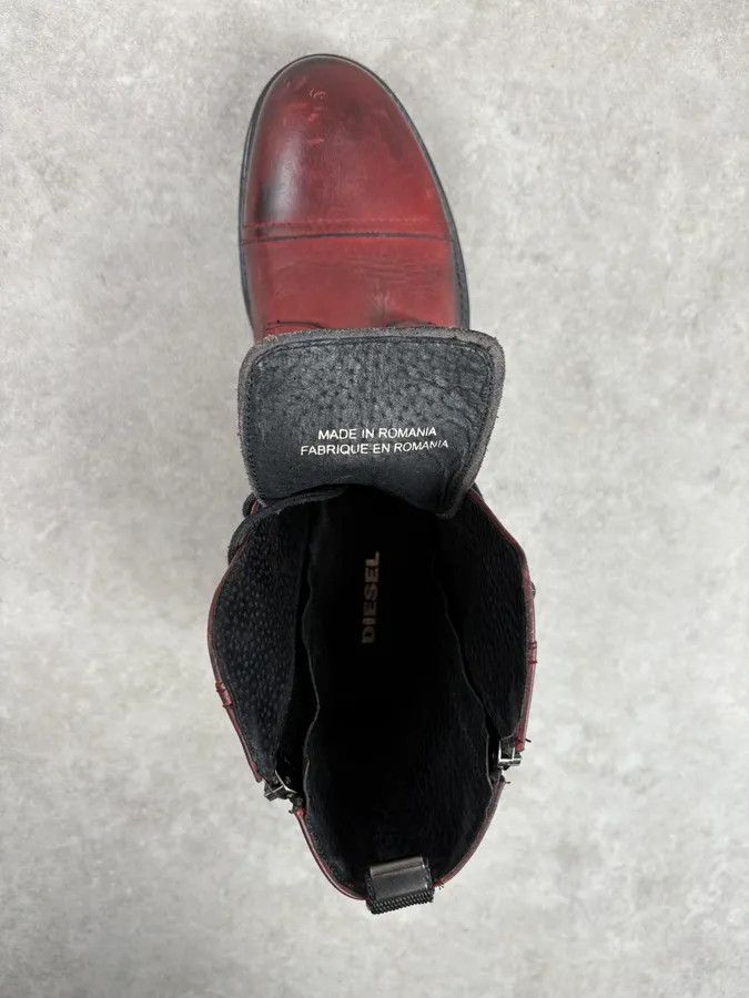 Diesel Diesel Raw Red Leather Combat Boots Size US 9 / EU 42 - 7 Thumbnail