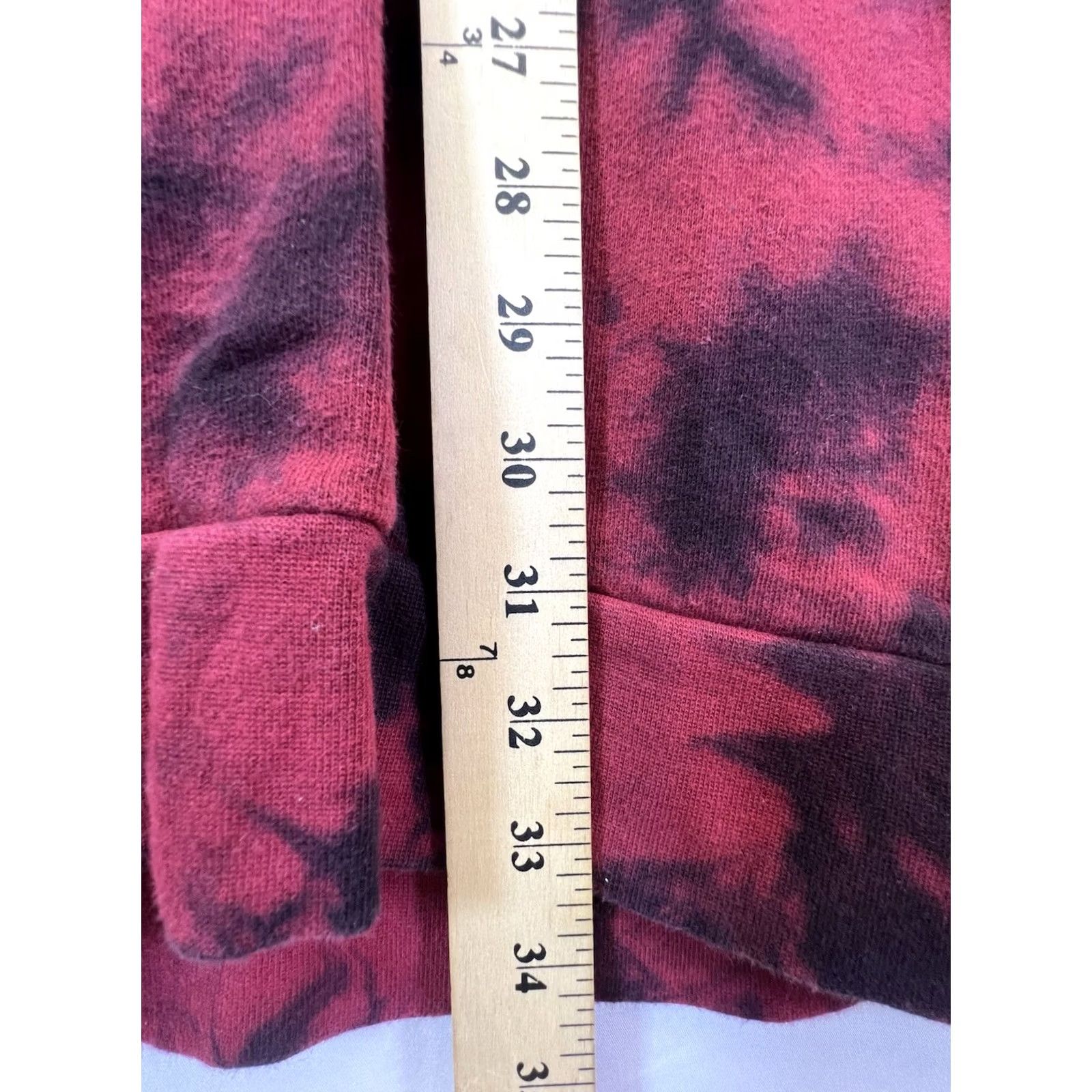 Hot Topic Hot Topic Hoodie Tie Dye Women's Pullover 2XL Black Red Knit Blended Fabric Hooded Sweater Spring Fall Winter Mens Womens Girls Boys Size XXL / US 16-18 / IT 52-54 - 4 Thumbnail
