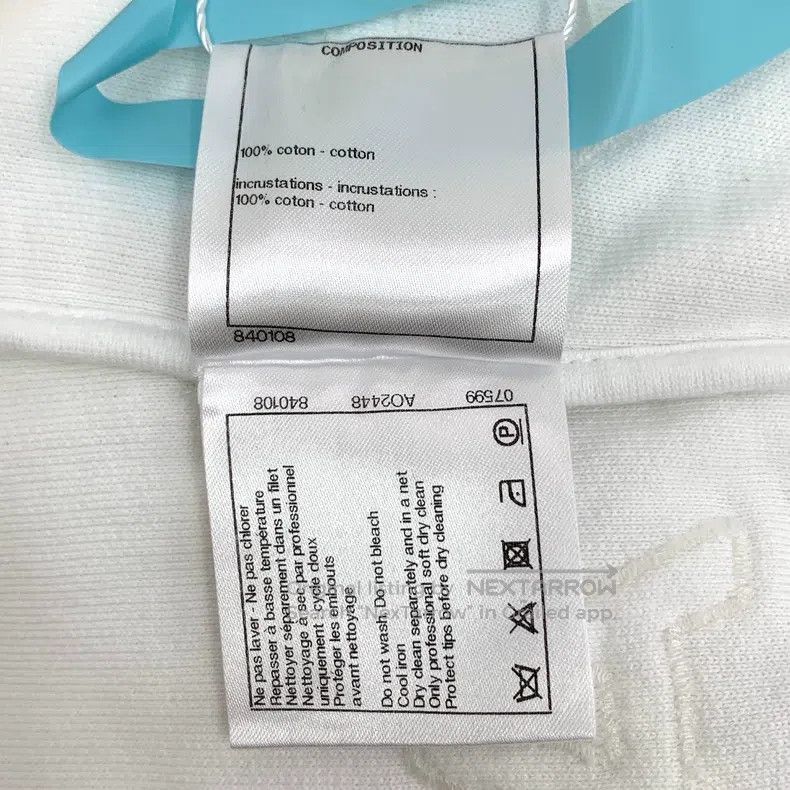 Chanel Chanel White logo embroidered cotton hooded drawstring lon Size XS / US 0-2 / IT 36-38 - 7 Thumbnail