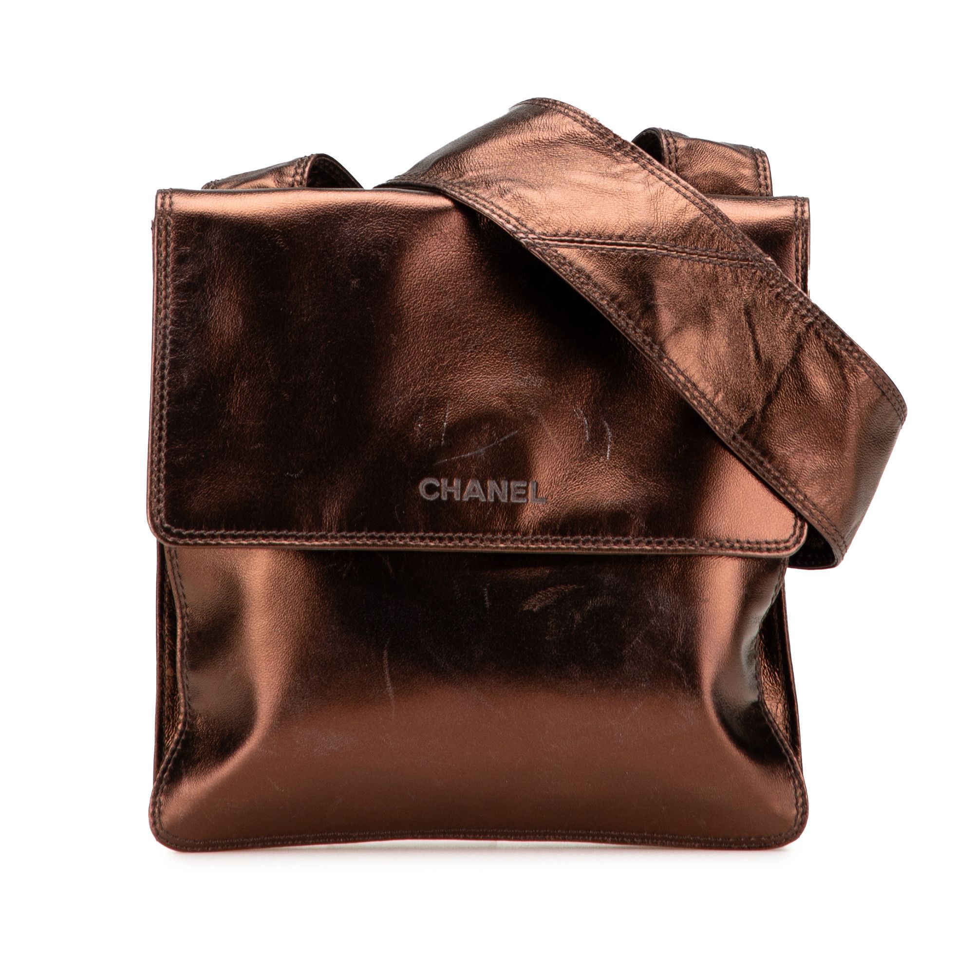 Chanel Chanel Metallic Lambskin Flap Crossbody Size ONE SIZE - 1 Thumbnail
