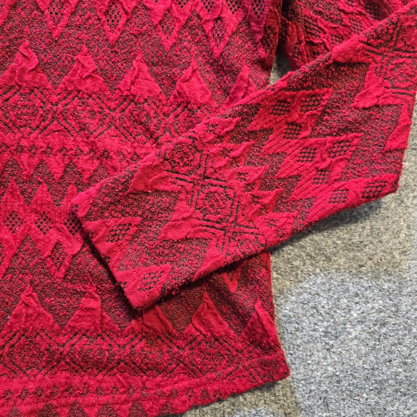 Layer 8 Snoskins Top Women Size Large Red Knit 1/4 Zip Stretchy Long Sleeve Layer Casual Shirt Size L / US 10 / IT 46 - 4 Thumbnail