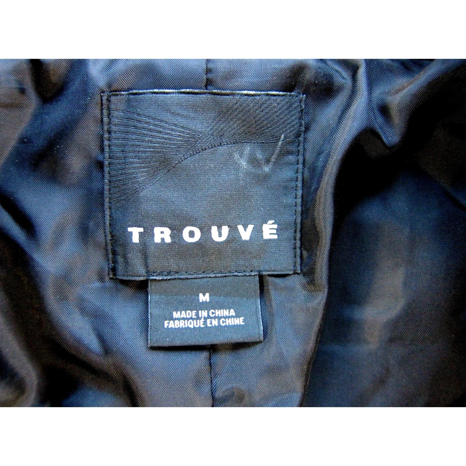 Vintage Trouve' Black Trench Coat Jacket Woman Medium - Faux Fur Glam Cozy Warm Long Coat Size M / US 6-8 / IT 42-44 - 5 Thumbnail