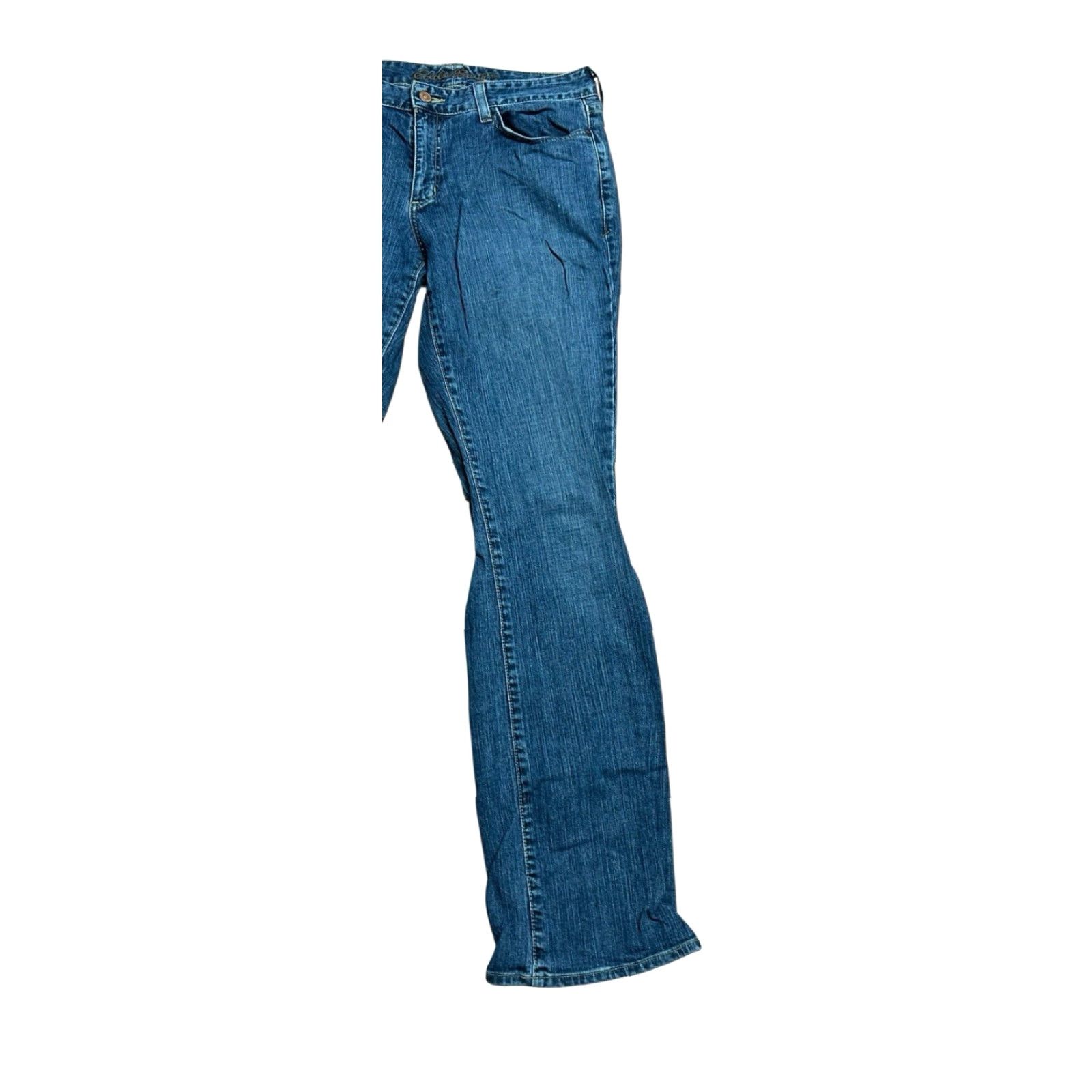 Eddie Bauer VINTAGE Eddie Bauer Jeans Women 8L Blue Pants High Waist Mom Denim Slim Straight 5-Pocket Mens? Women Size 30" / US 8 / IT 44 - 4 Thumbnail