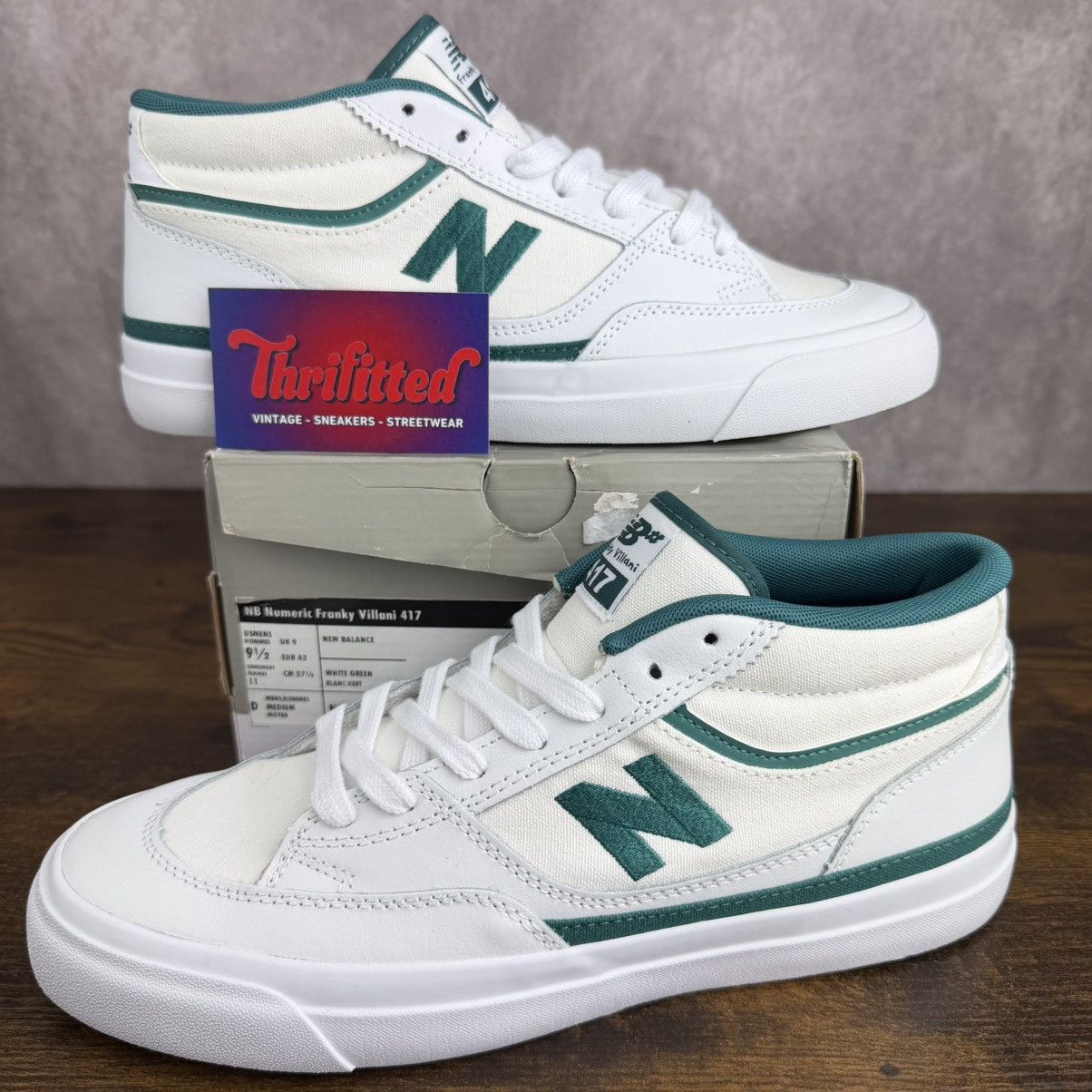 New Balance Numeric 417 White Vintage Teal Size 9.5 NM417RUP