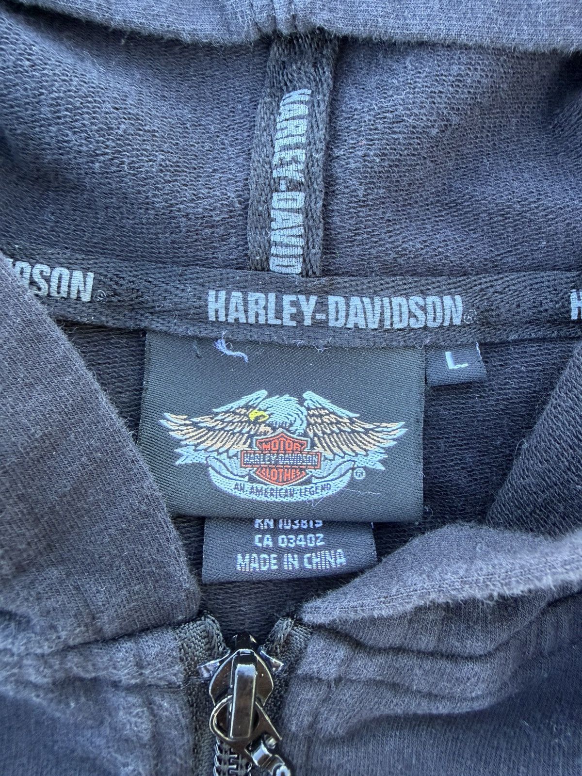 Harley Davidson Vintage y2k black Harley Davidson zip up hoodie size L Size L / US 10 / IT 46 - 4 Thumbnail