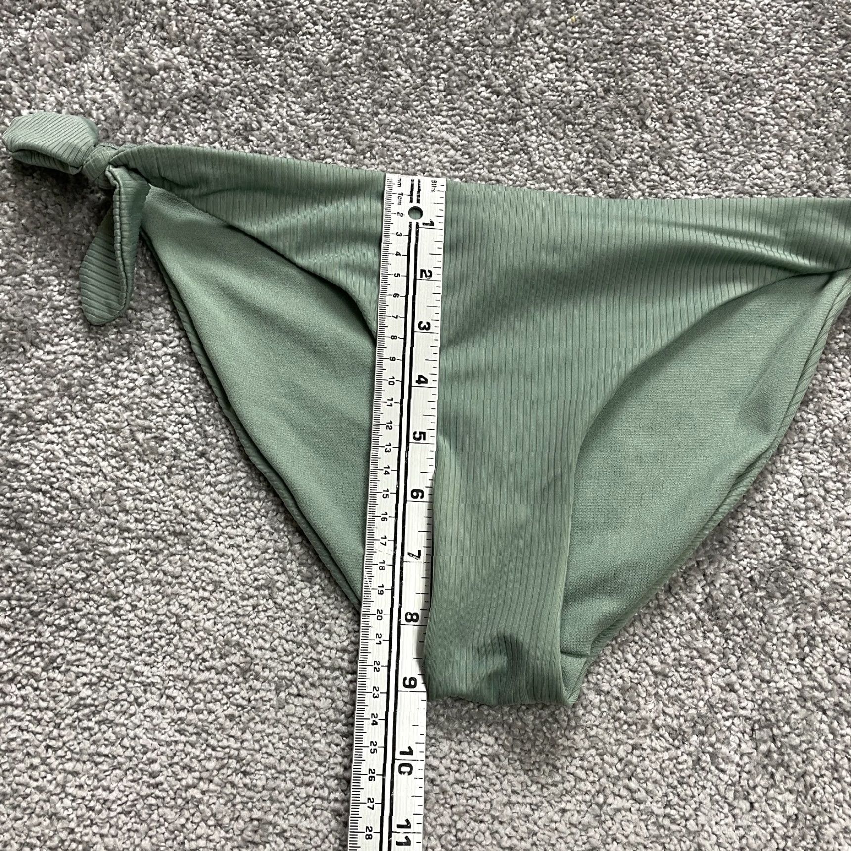 Vintage VINTAGE No Boundaries Women's Bikini Bottom Summer Beach Swimwear Small Pastel Green Side Tie Nylon Spandex Size 32" / US 10 / IT 46 - 7 Thumbnail