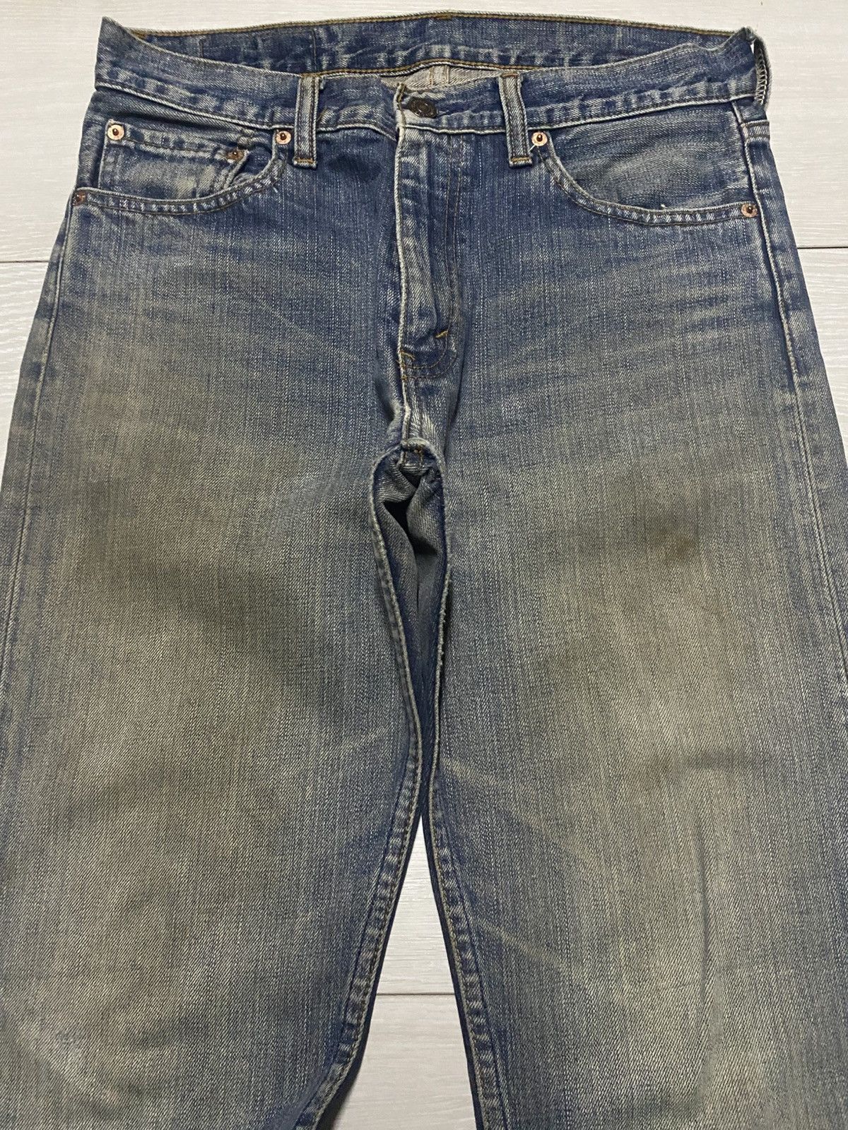 Levi's Vintage Levis 505 Mud Wash Distressed Skinny Jeans Size US 30 / EU 46 - 3 Thumbnail