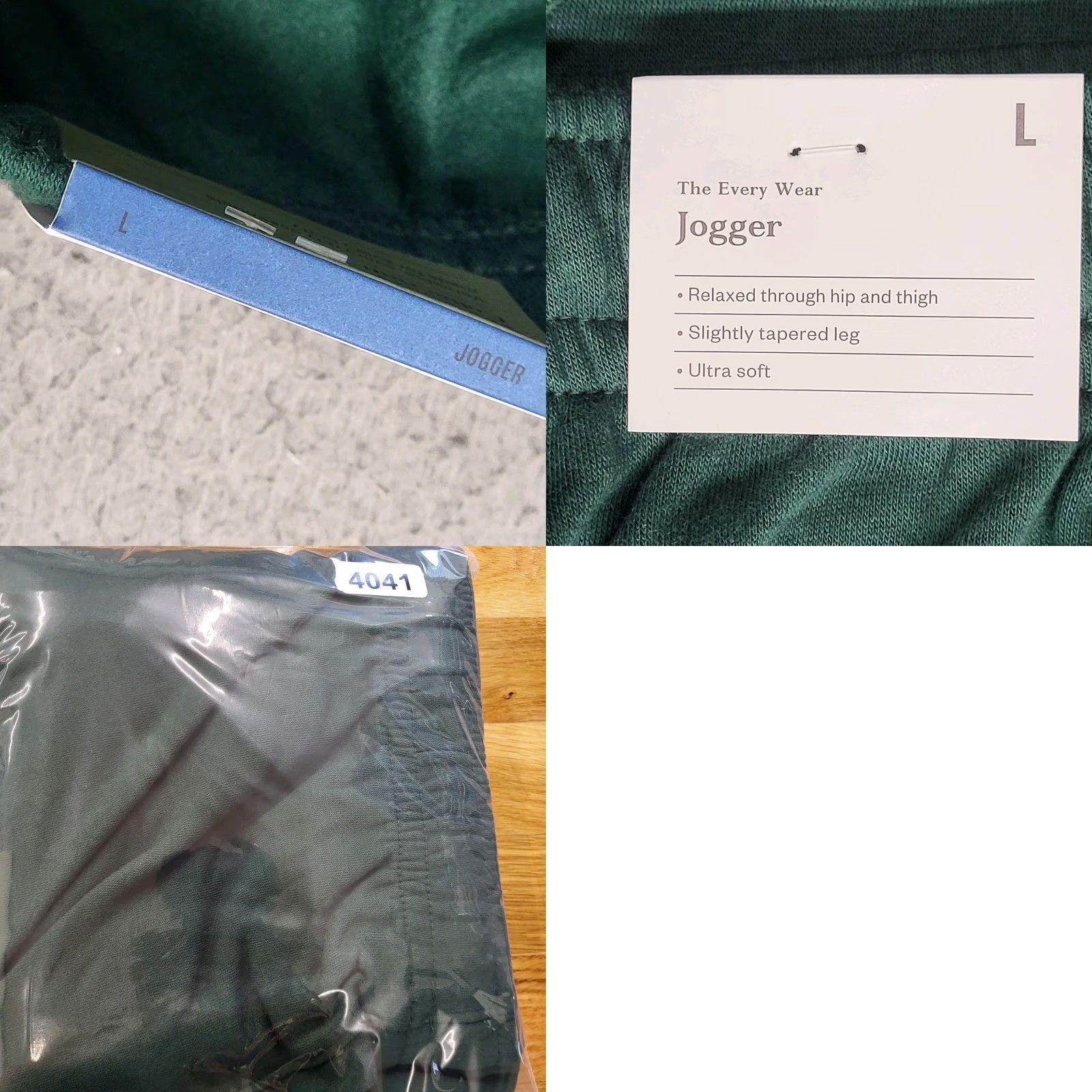 Vintage Goodfellow & Co Fleece Jogger Pants Mens Large Green Ultra Soft Tapered NWT Modern City Sports Everyday Casual Size US 33 - 9 Thumbnail