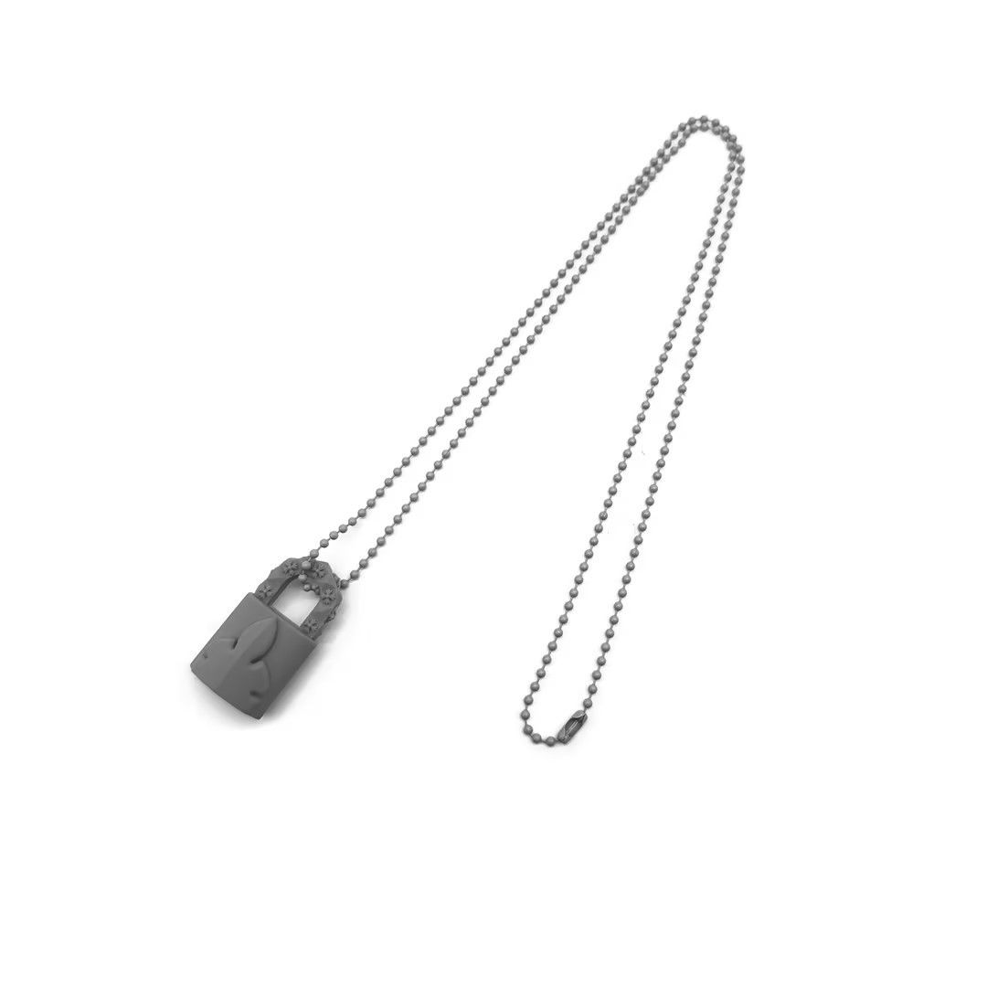 Chrome Hearts Chrome Hearts Resin Gray Flame Lock Pendant Ball Chain Size ONE SIZE - 3 Thumbnail