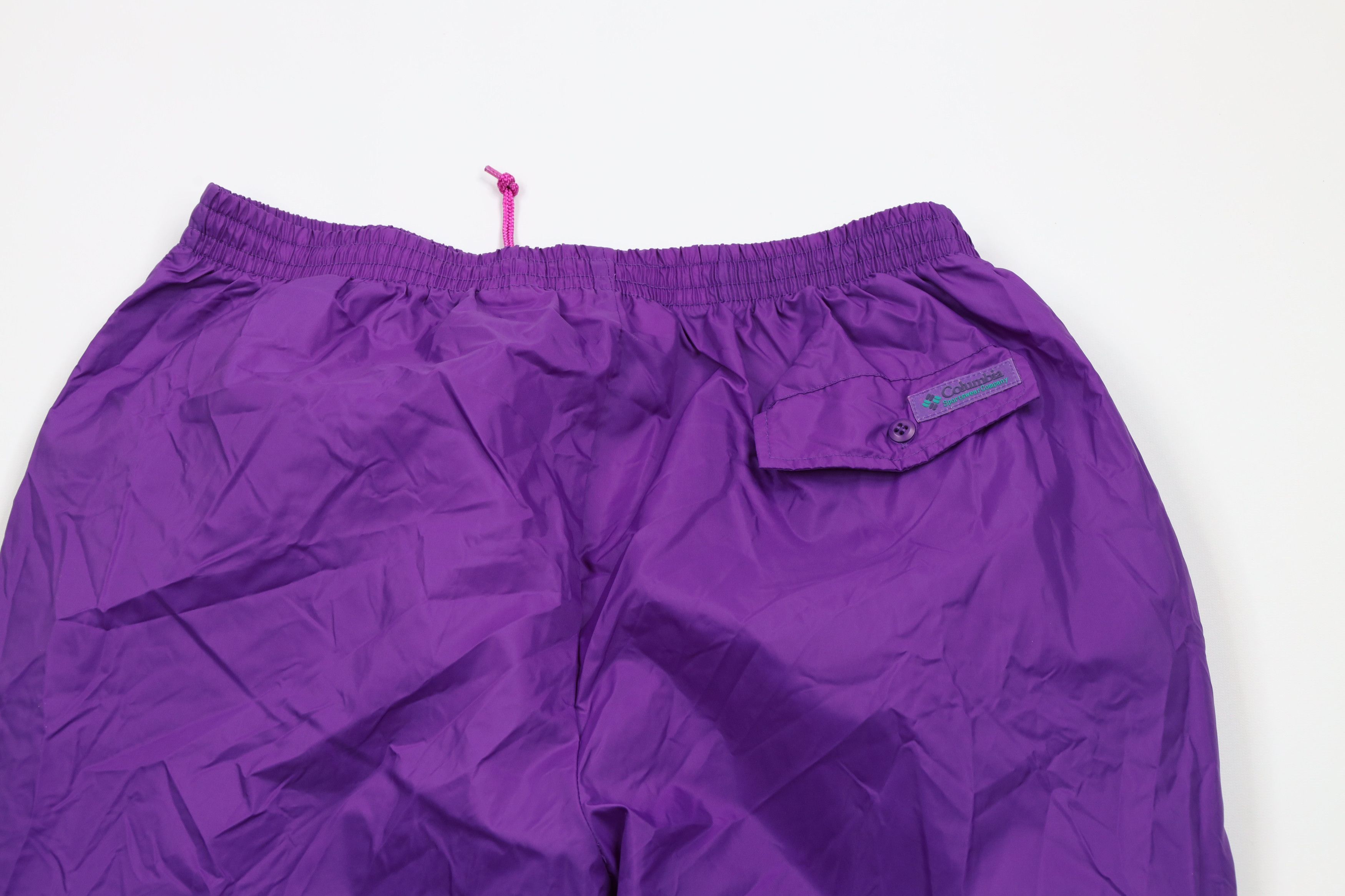 Columbia × Vintage Vintage 90s Columbia Waterproof Rain Joggers Pants Purple Size 30" / US 8 / IT 44 - 9 Thumbnail