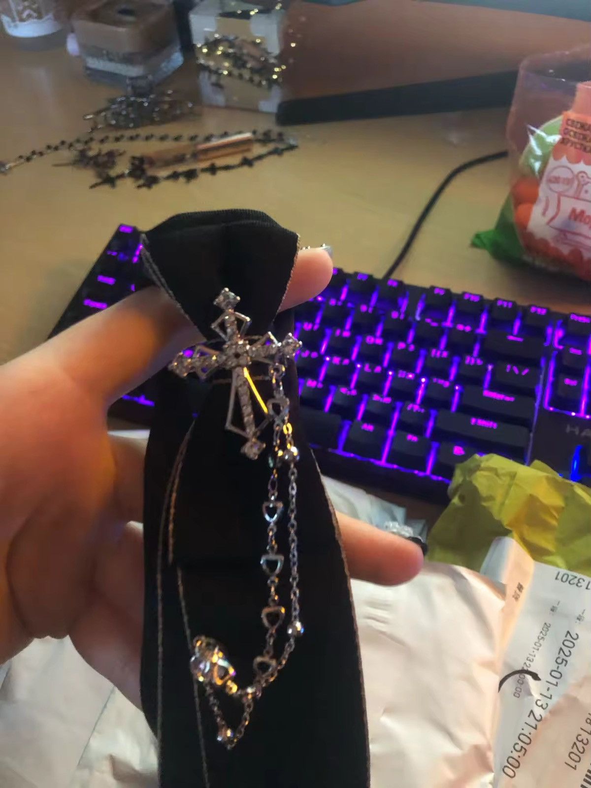 Japanese Brand × Leather Y2k tie aesthetic Size ONE SIZE - 4 Thumbnail