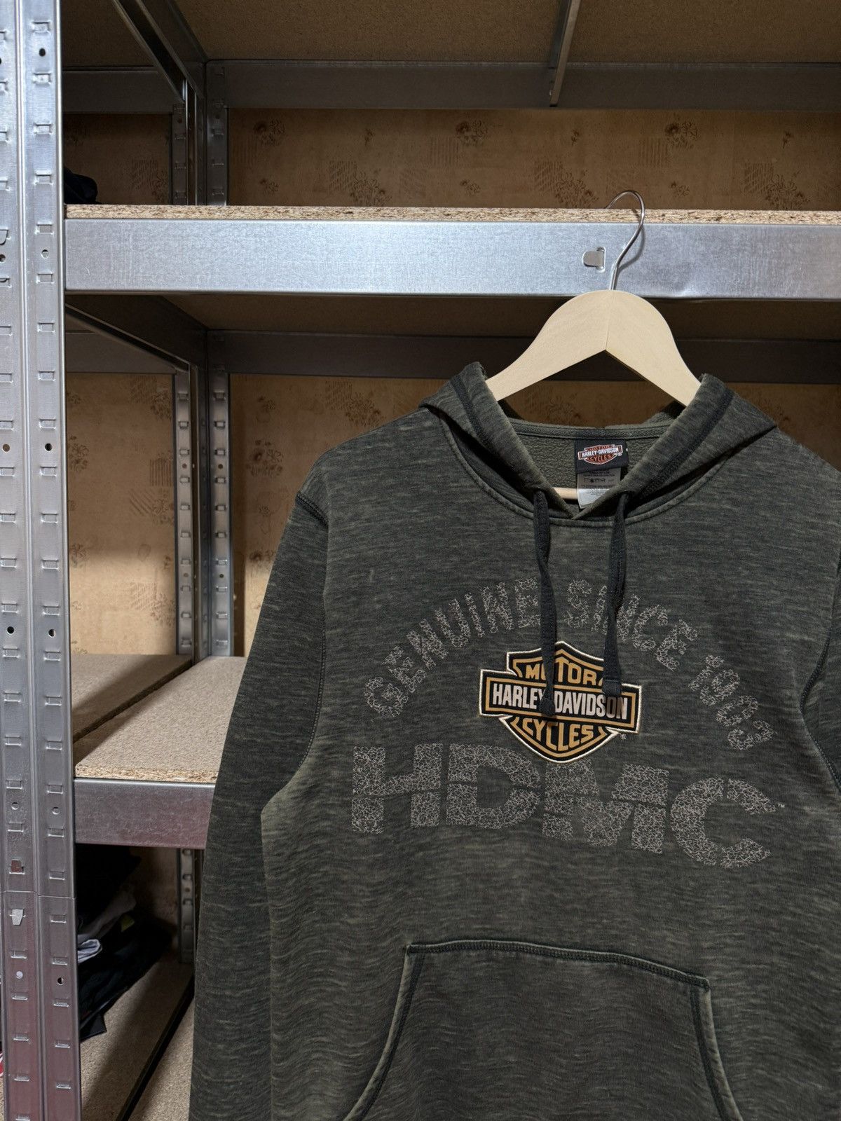 Band Tees × Harley Davidson × Vintage Vintage Harley Davidson Switzerland Military Hoodie Y2K Hype Size US S / EU 44-46 / 1 - 3 Thumbnail