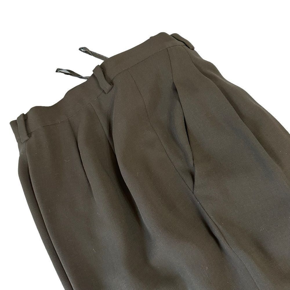 DKNY Vintage DKNY Black Wool Gabardine Turn up Pleated Dress Pant Size 26" / US 2 / IT 38 - 6 Thumbnail
