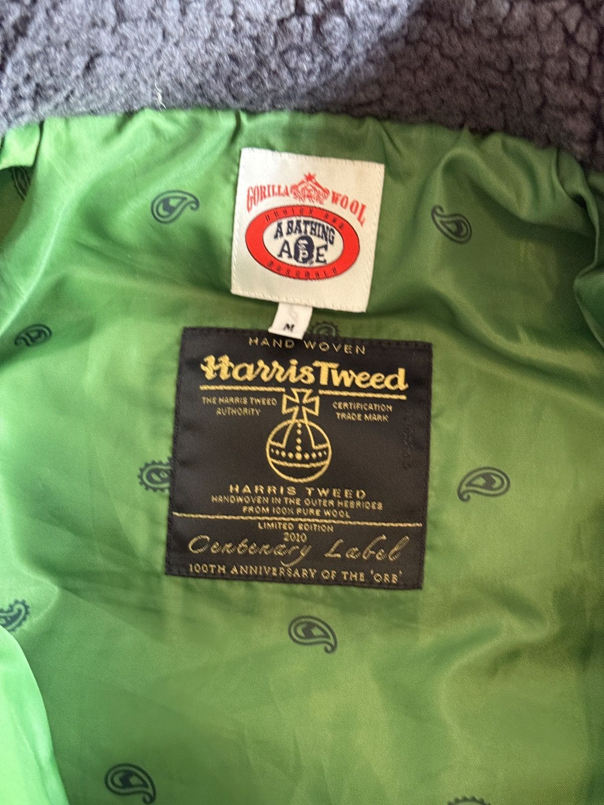 Bape Bape Harris Tweed Down Jacket Size US M / EU 48-50 / 2 - 6 Thumbnail
