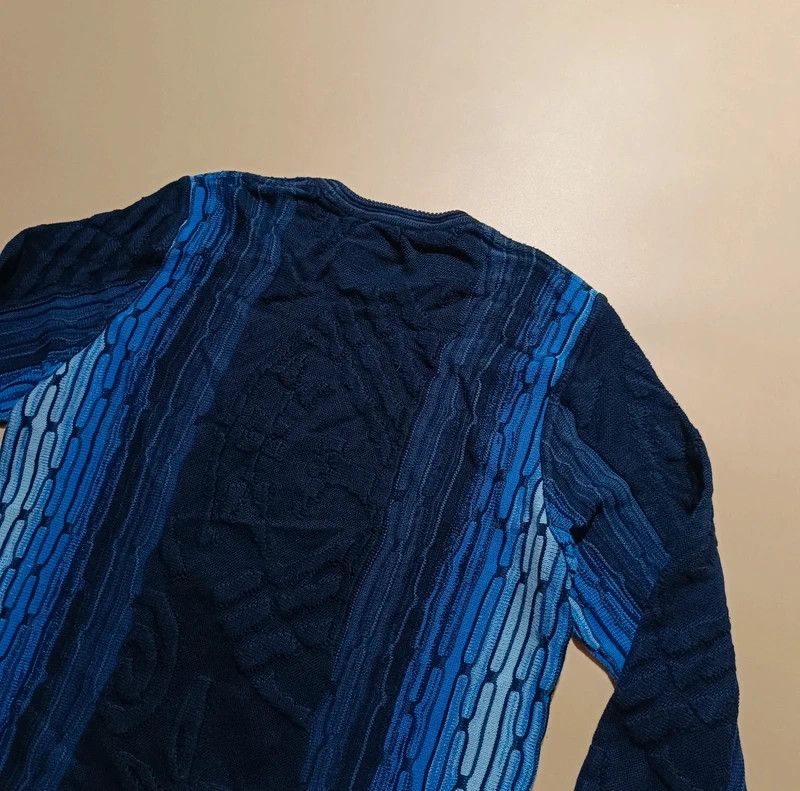 Carlo Colucci Carlo Colucci Limited Ed Black Blue 3D Sweater Crewneck M 48 Size US M / EU 48-50 / 2 - 13 Thumbnail
