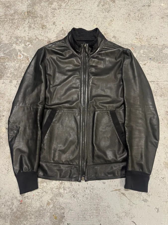 Emporio Armani SS2011 Emporio Armani Black Leather Jacket | Grailed