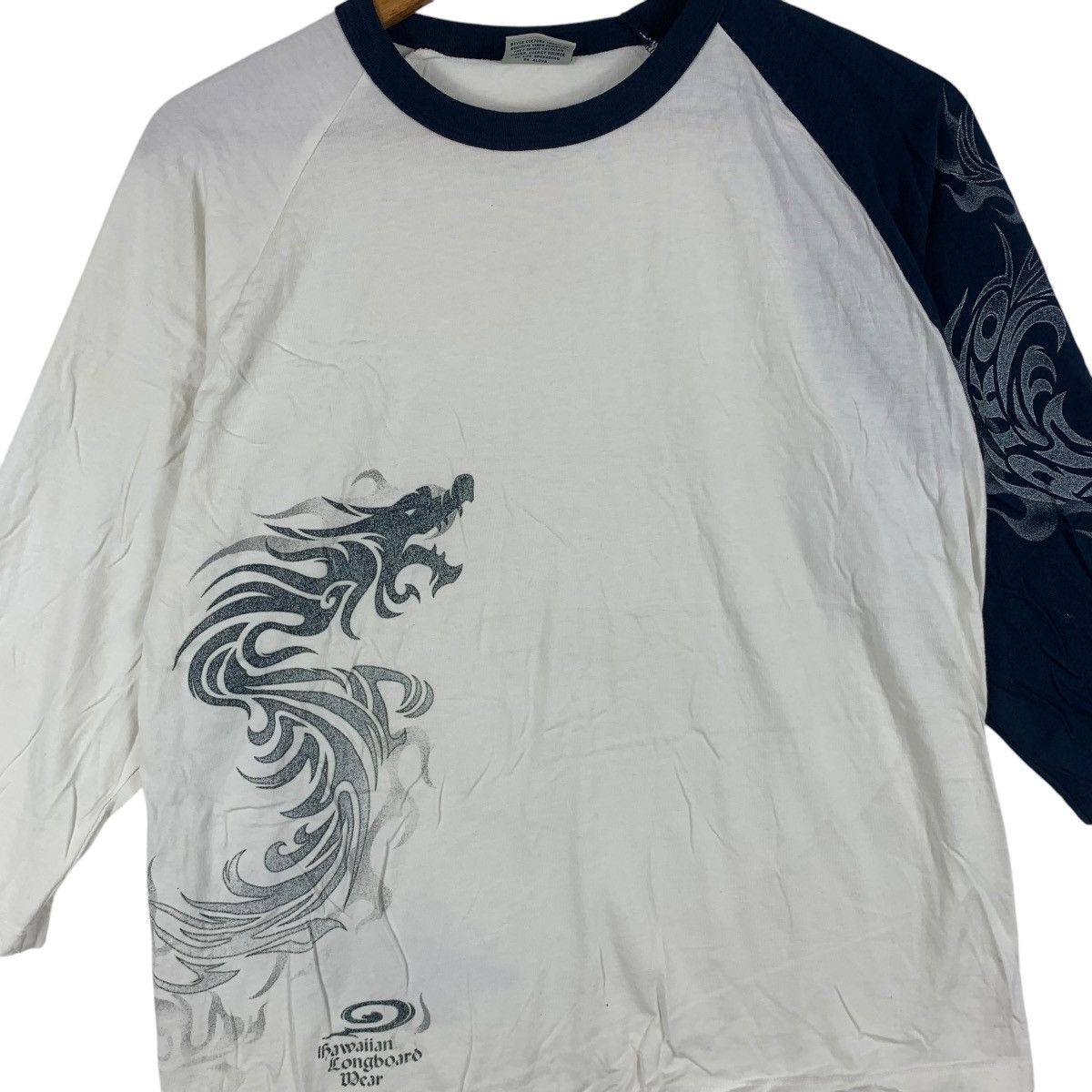 Vintage Vintage PIKO HAWAII DRAGON Longboard Y2K Tee Shirt Top Size US M / EU 48-50 / 2 - 3 Thumbnail
