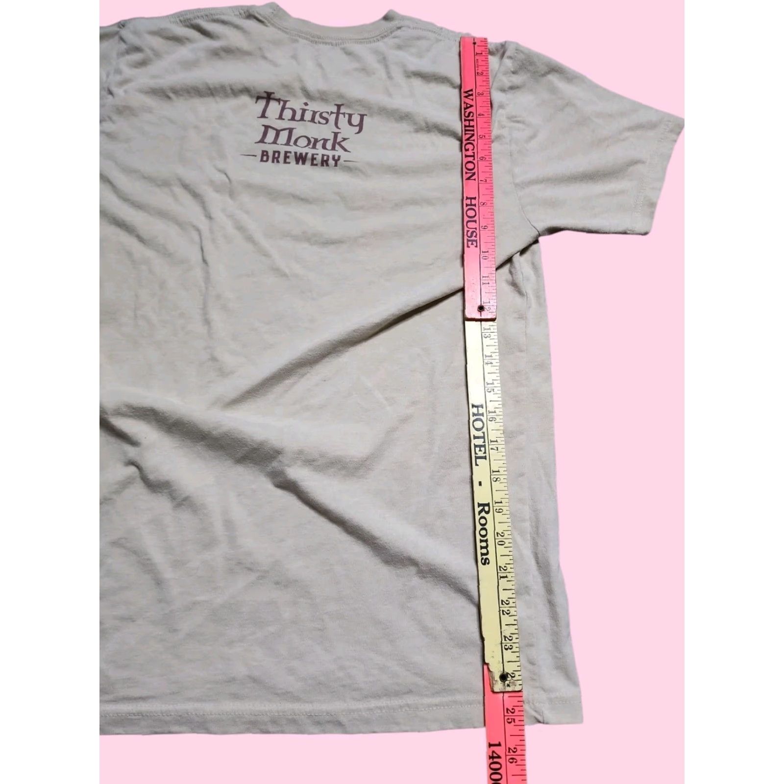 Next Level Next Level Women's M Thirsty Monk Brewery T-Shirt Double-Sided Distressed Multicolor Size M / US 6-8 / IT 42-44 - 3 Thumbnail