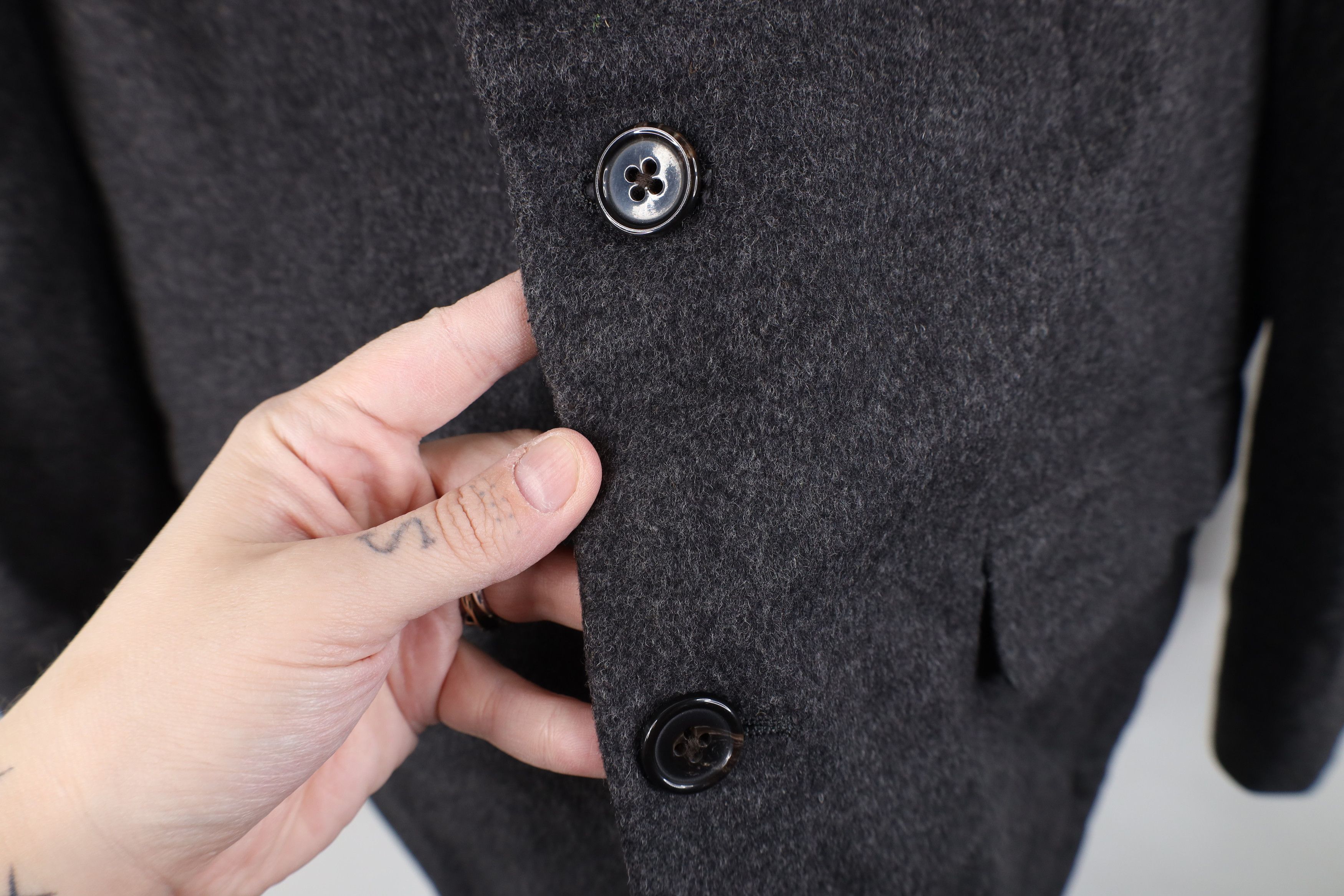 Ralph Lauren Vintage Ralph Lauren Cashmere Suit Coat Blazer Jacket Gray Size US XL / EU 56 / 4 - 4 Thumbnail