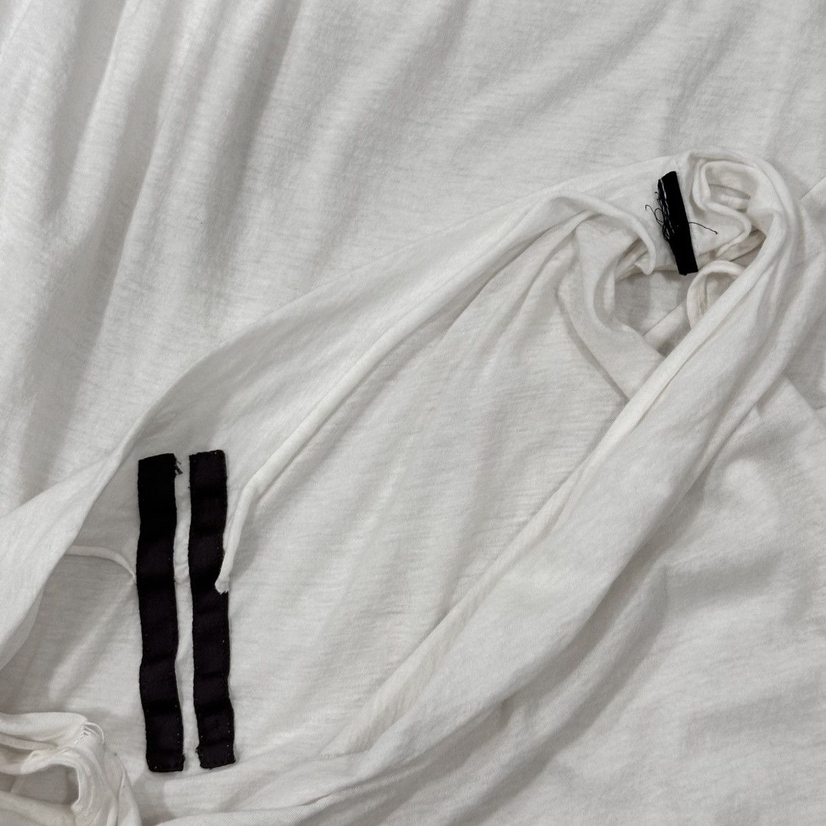 Rick Owens Drkshdw ROCK OWENS DRKSHDW WHITE ASYMMETRICAL DRAPED TANK Size US M / EU 48-50 / 2 - 5 Thumbnail