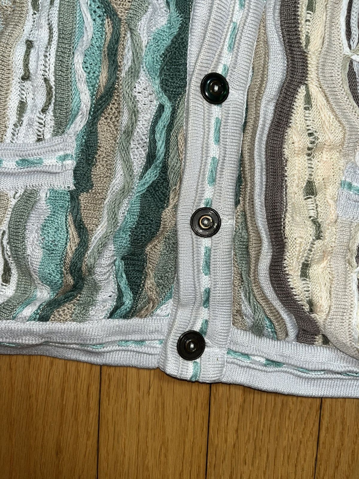Coogi Coogi cable knit buttoned sweater Size US L / EU 52-54 / 3 - 4 Thumbnail