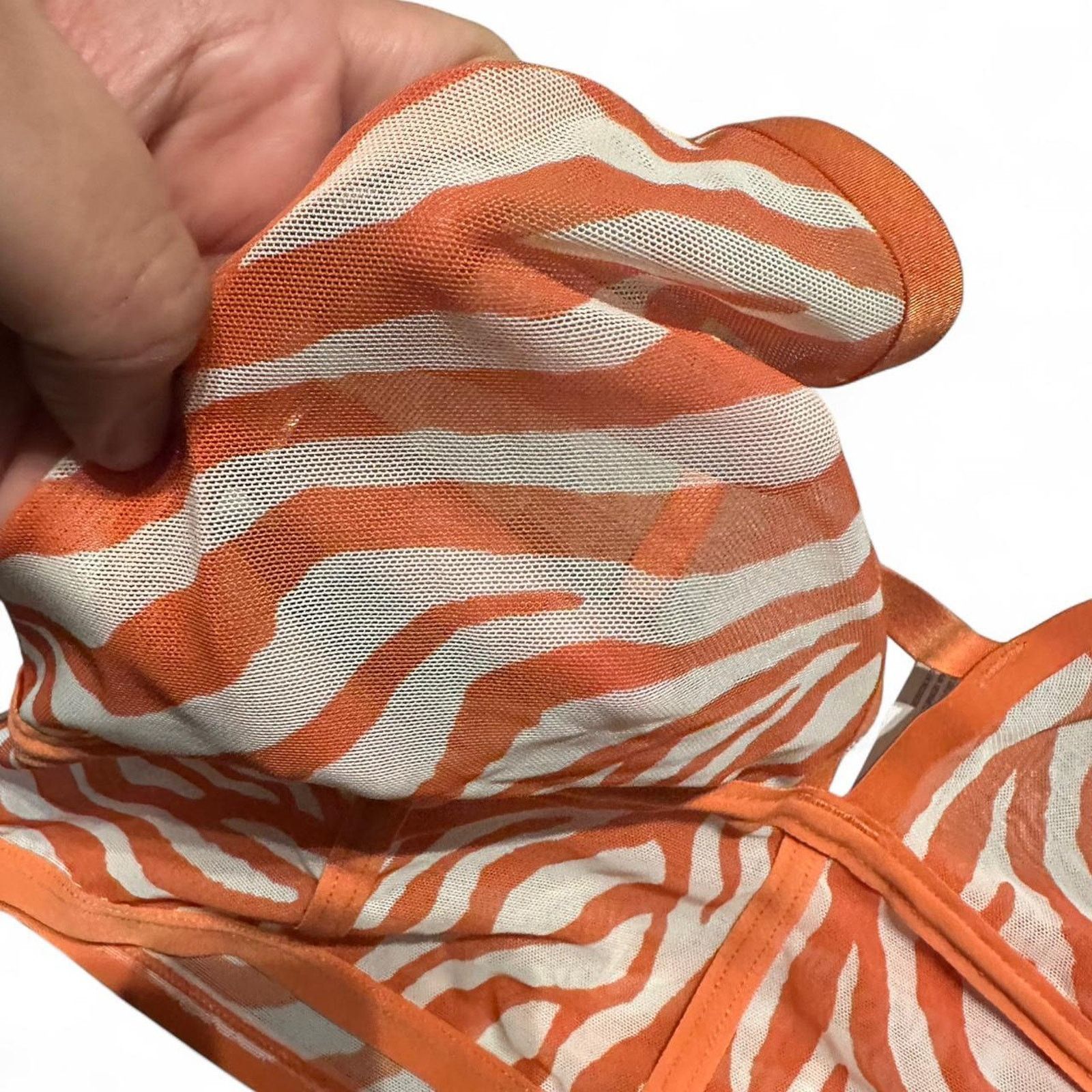 Other Orange and cream zebra print tank top Size L / US 10 / IT 46 - 3 Thumbnail