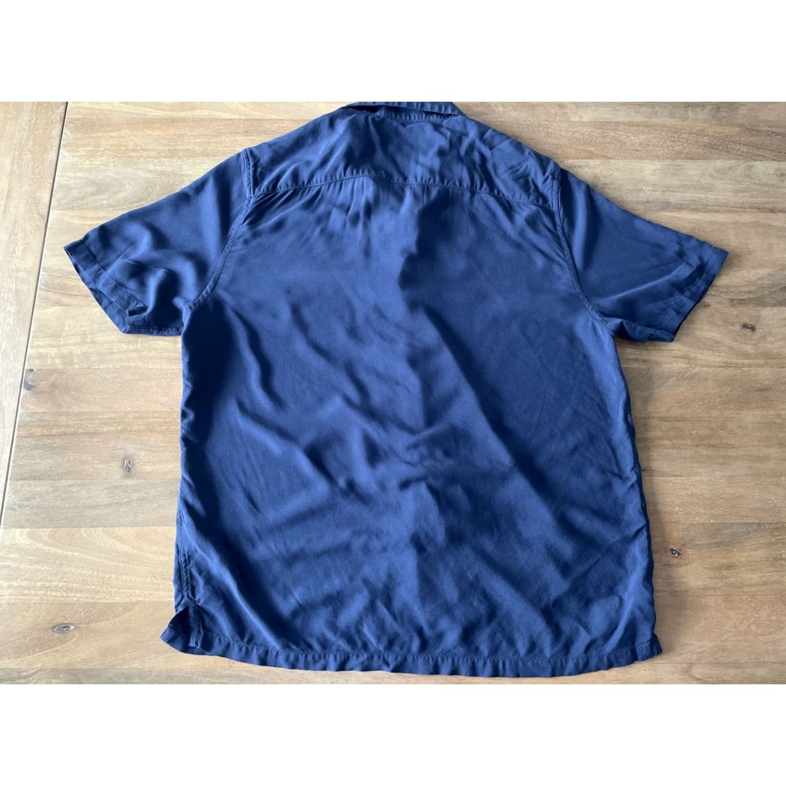 Allsaints AllSaints Venice Shirt Mens Large Blue Relaxed Short Sleeve Button-Up Collared 90s Beach Coastal Style Size US L / EU 52-54 / 3 - 2 Thumbnail
