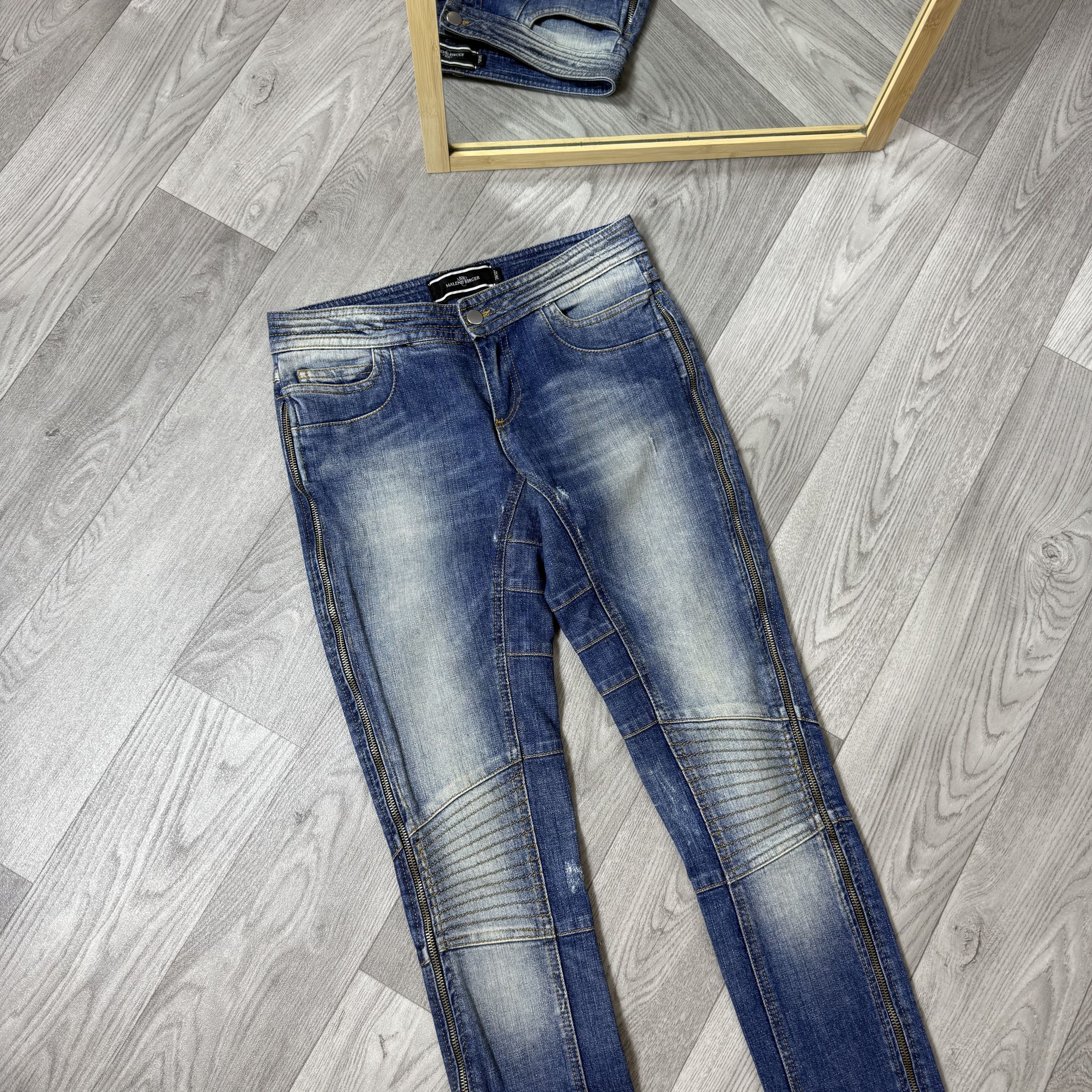 By Malene Birger Vintage By Malene Birger 90s Rare Full Zip Faded Jeans Pants Size 28" / US 6 / IT 42 - 7 Thumbnail