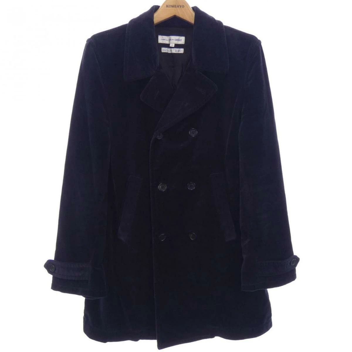 Jacket Cotton Coat 3 Double Button Inseam Pocket Navy