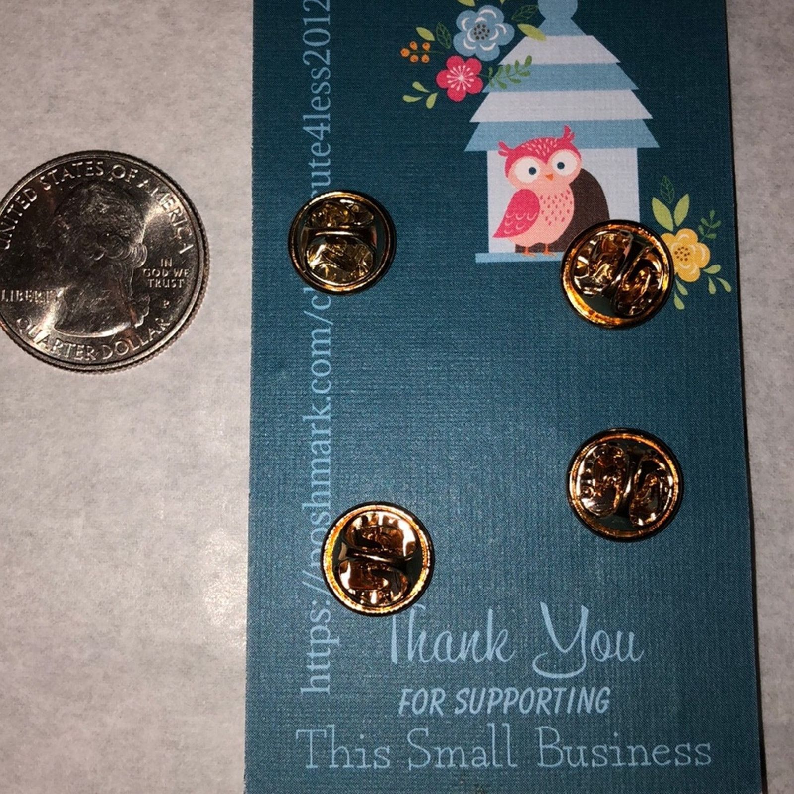 Other 4 Piece Palm Tree Pink Rose Plant 🌱 Pin Brooch Size ONE SIZE - 2 Thumbnail