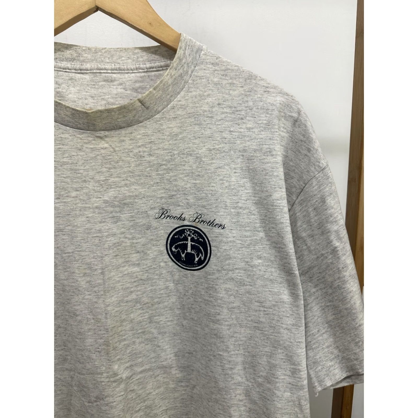 Brooks Brothers VTG 90s Brooks Brothers Golden Fleece Single Stitch T-Shirt XL Heather Gray Mens Shirt Size US XL / EU 56 / 4 - 3 Thumbnail