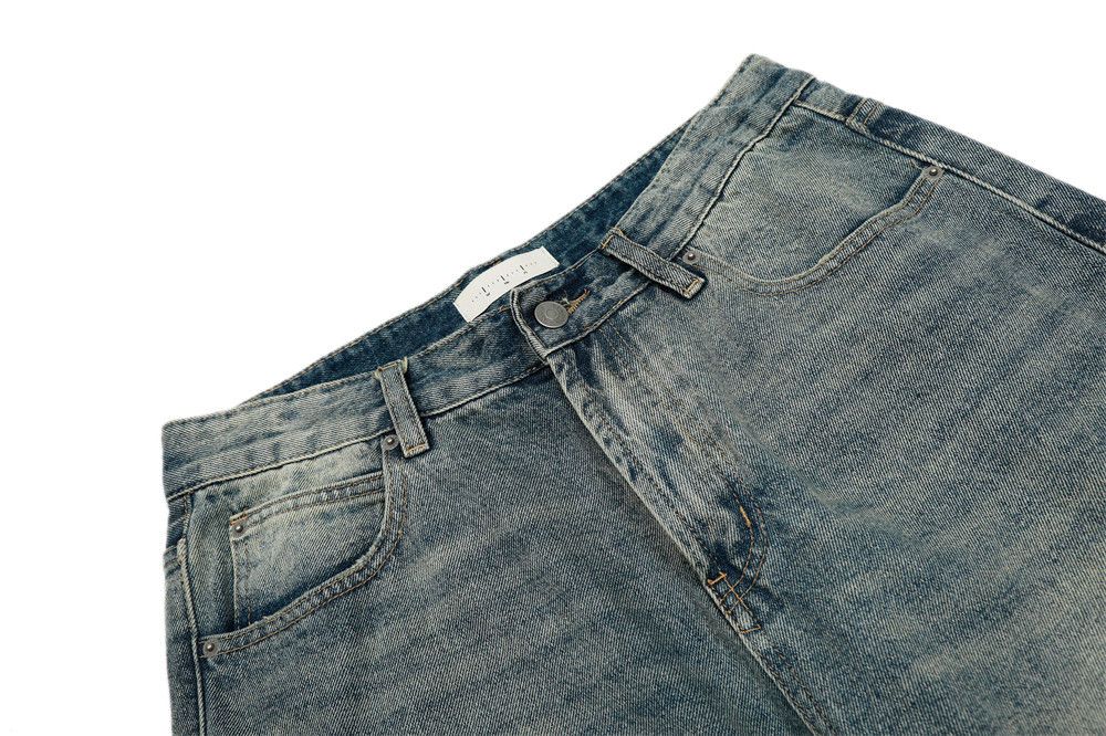 Japanese Brand × Jean American retro men's loose punk distressed washed jeans Size US 32 / EU 48 - 4 Thumbnail