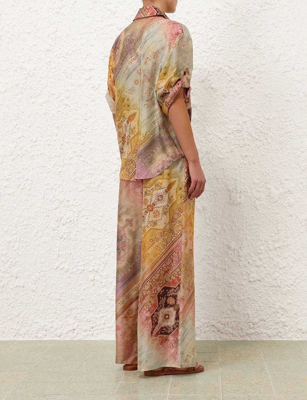 Zimmermann oc11z0226 Tallow Relaxed Shirt In Multicolor Size XS / US 0-2 / IT 36-38 - 4 Thumbnail
