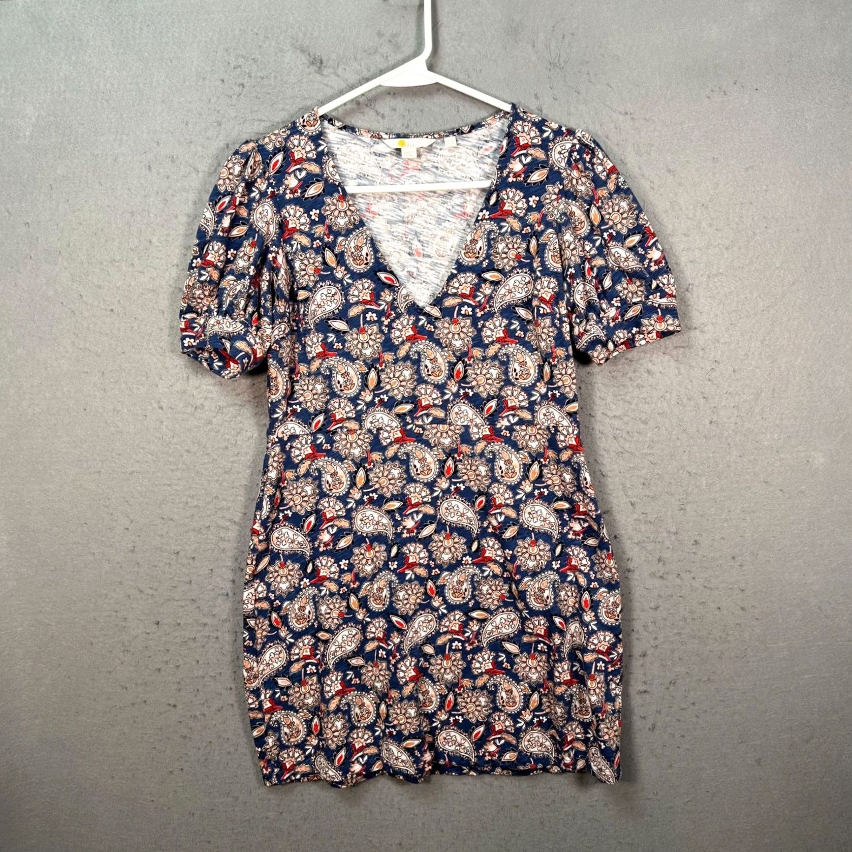 Boden Boden Floral Paisley Mini Dress Womens Size 4P Short-Sleeve V-Neck Size S / US 4 / IT 40 - 2 Thumbnail